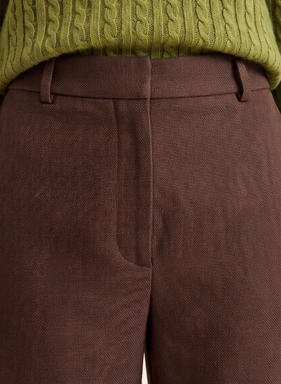 Weit geschnittene gerade Hose KOOKAI Braun