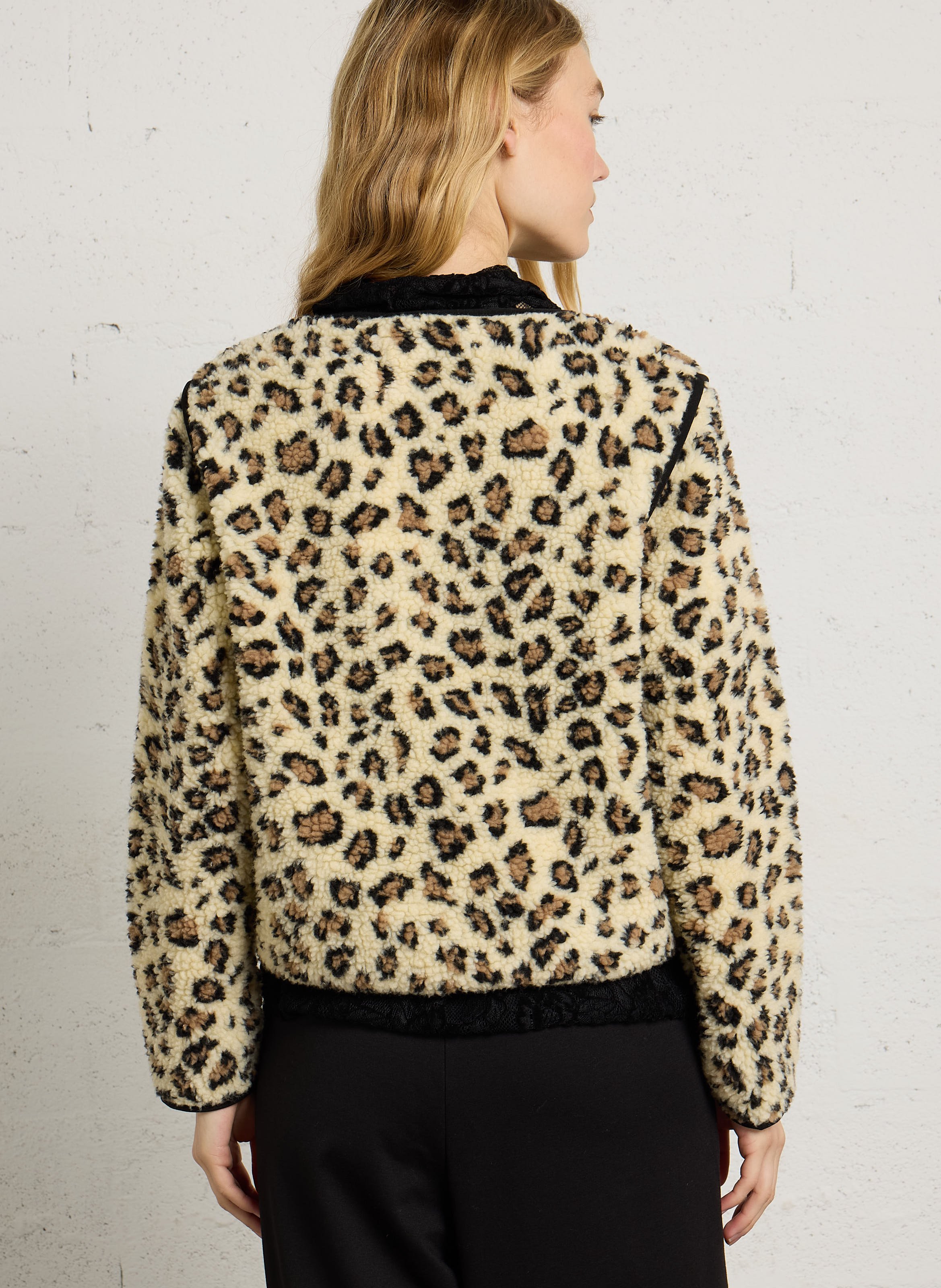 Sleeveless straight printed vest LE TEMPS DES CERISES Brown