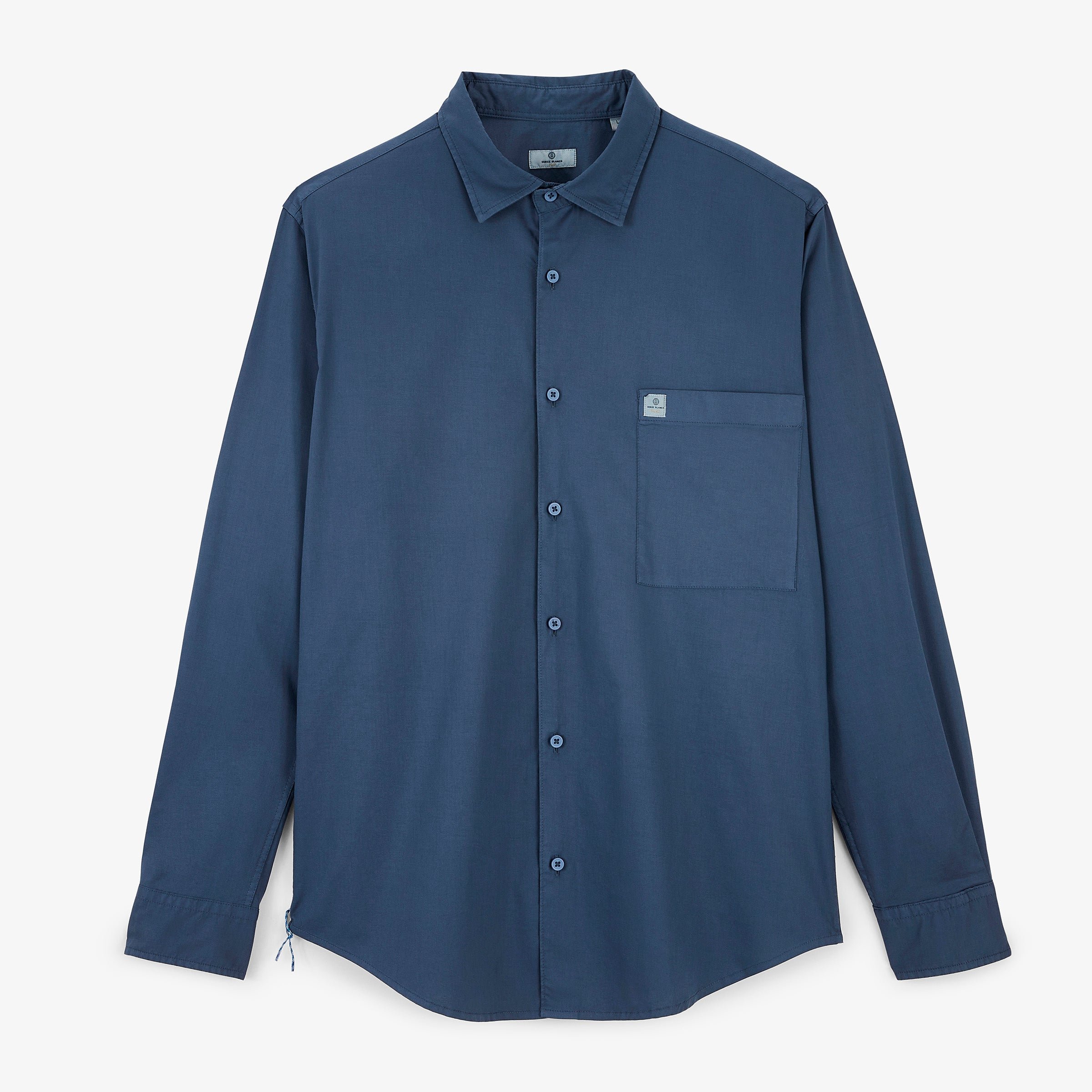 SBPLAY blue stretch twill long-sleeved shirt SERGE BLANCO Blue