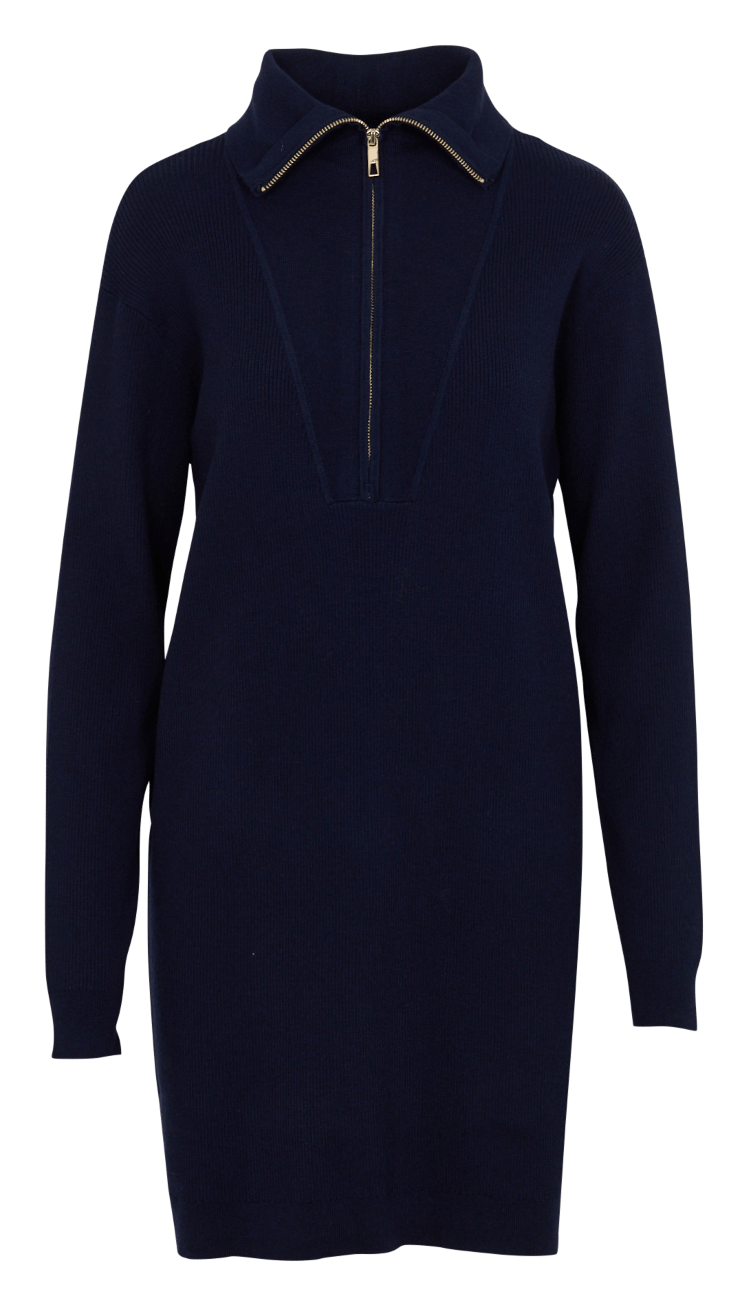 Robe droite manches longues côtelée ZAPA Bleu