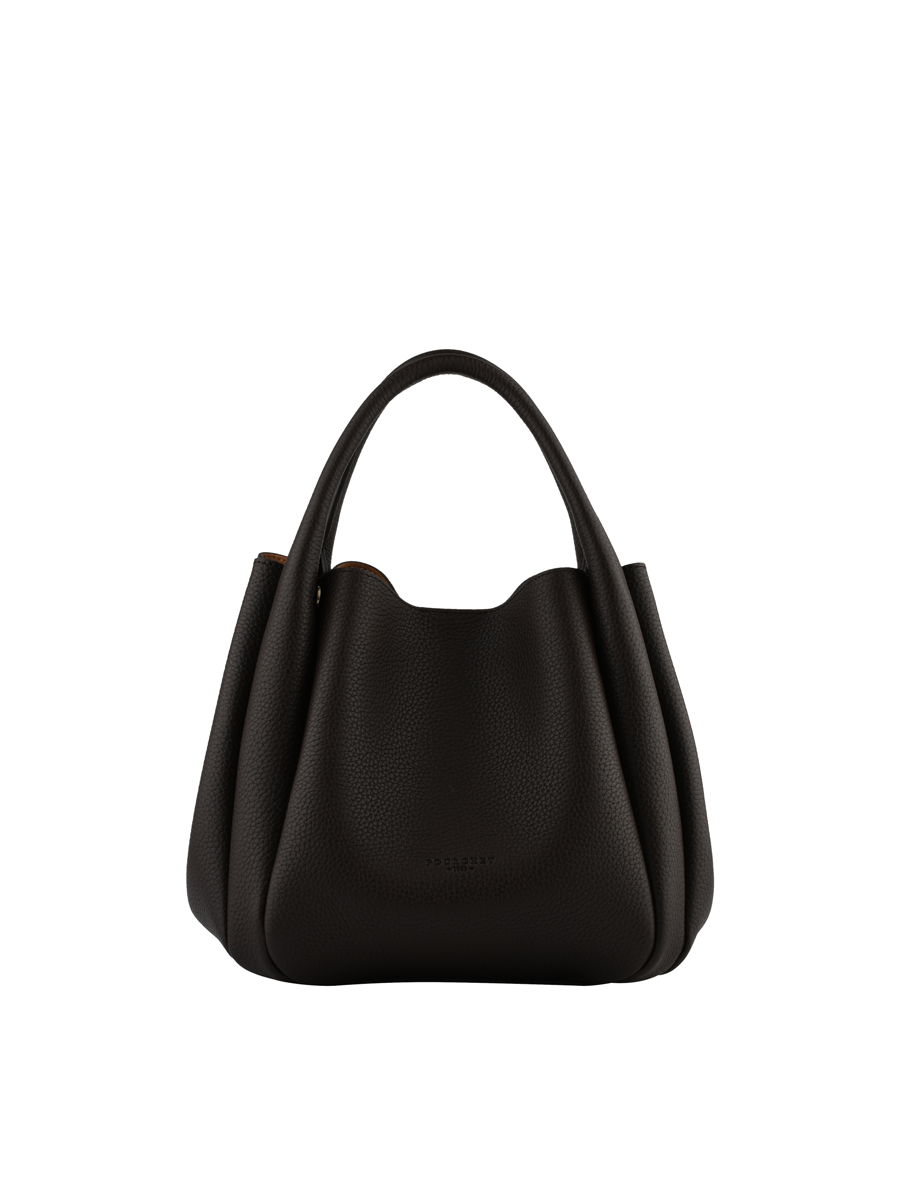 Calfskin leather handbag POURCHET