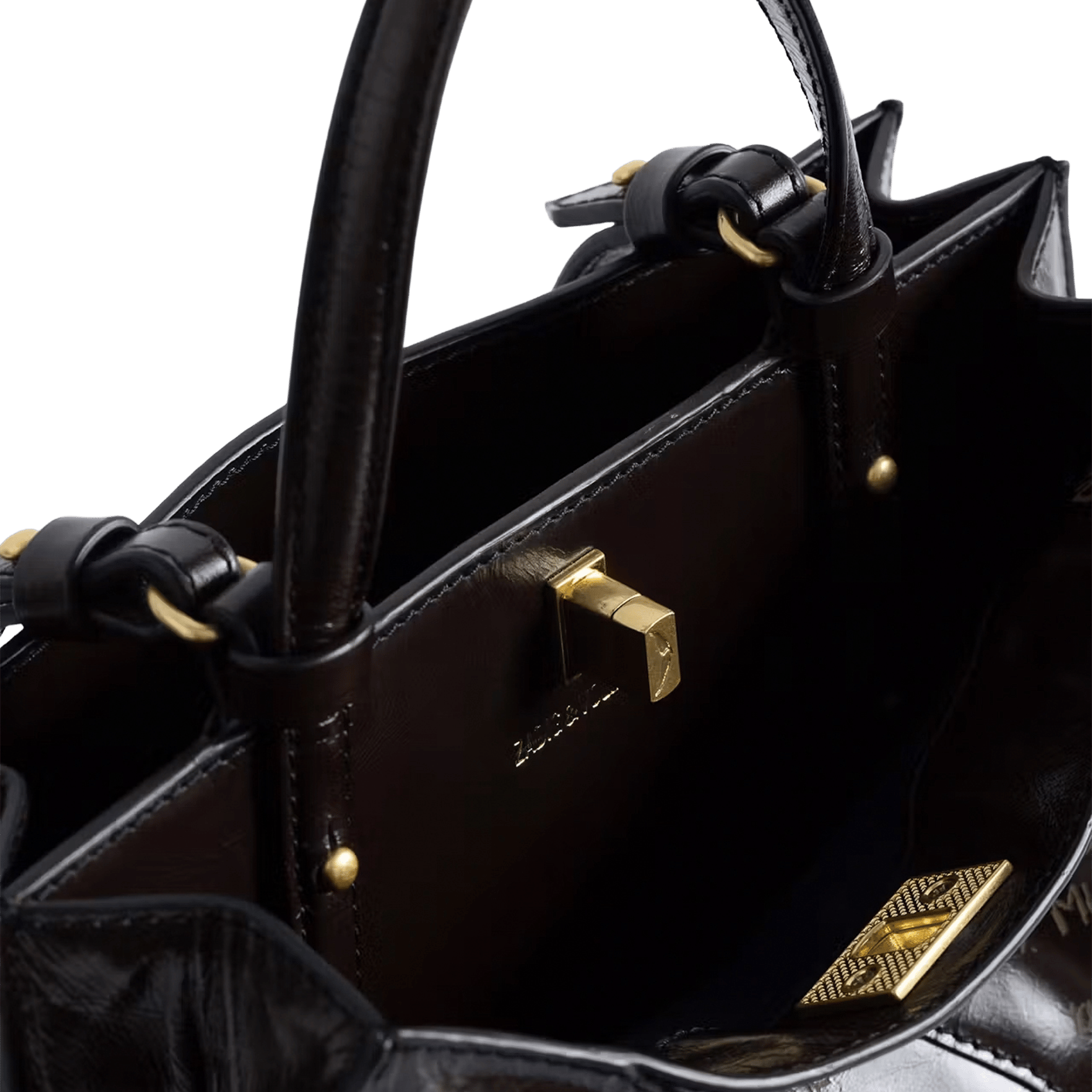 XXL-tas van lakleer ZADIG&VOLTAIRE Bruin