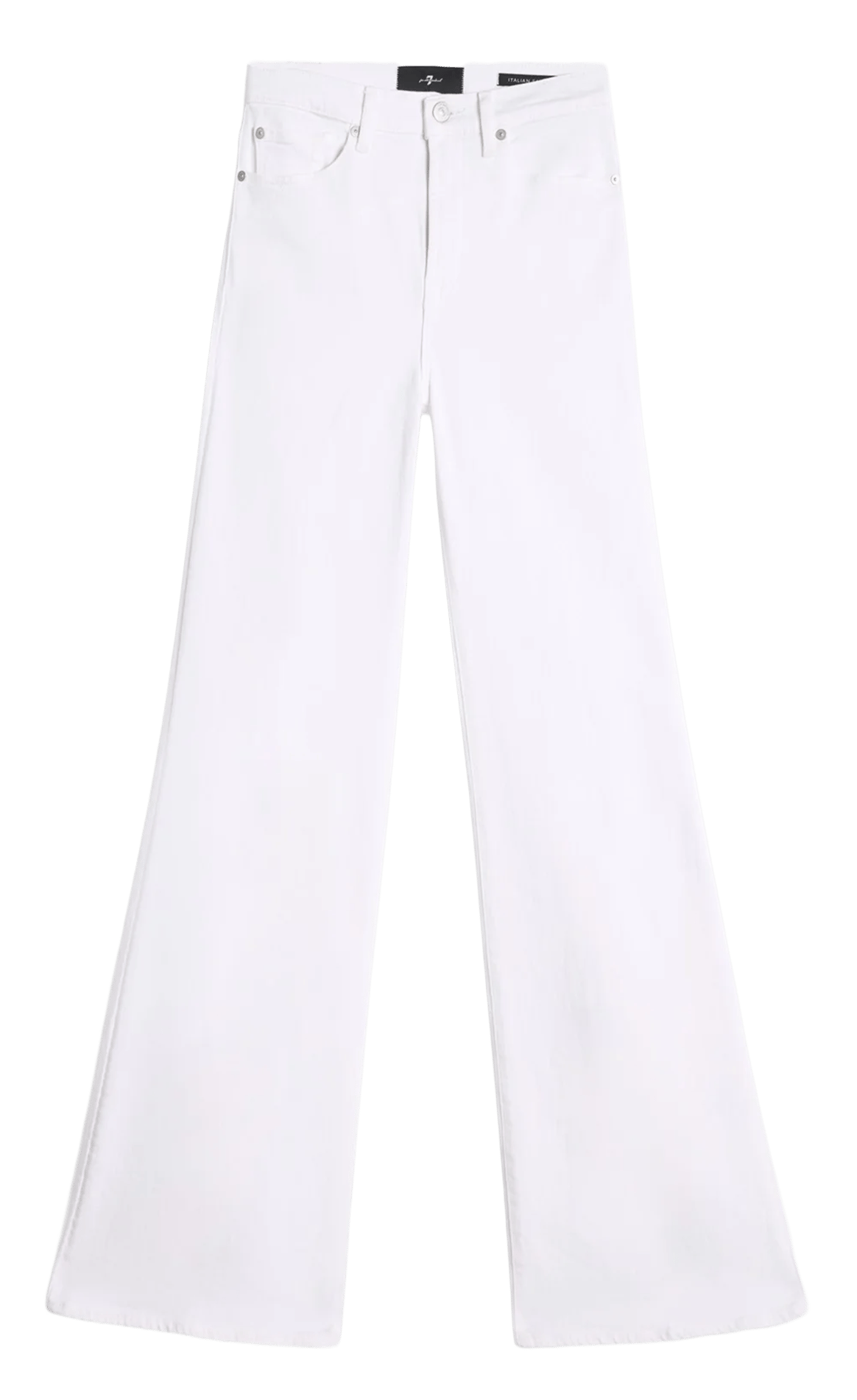 Jean flare taille haute uni 7 FOR ALL MANKIND Blanc