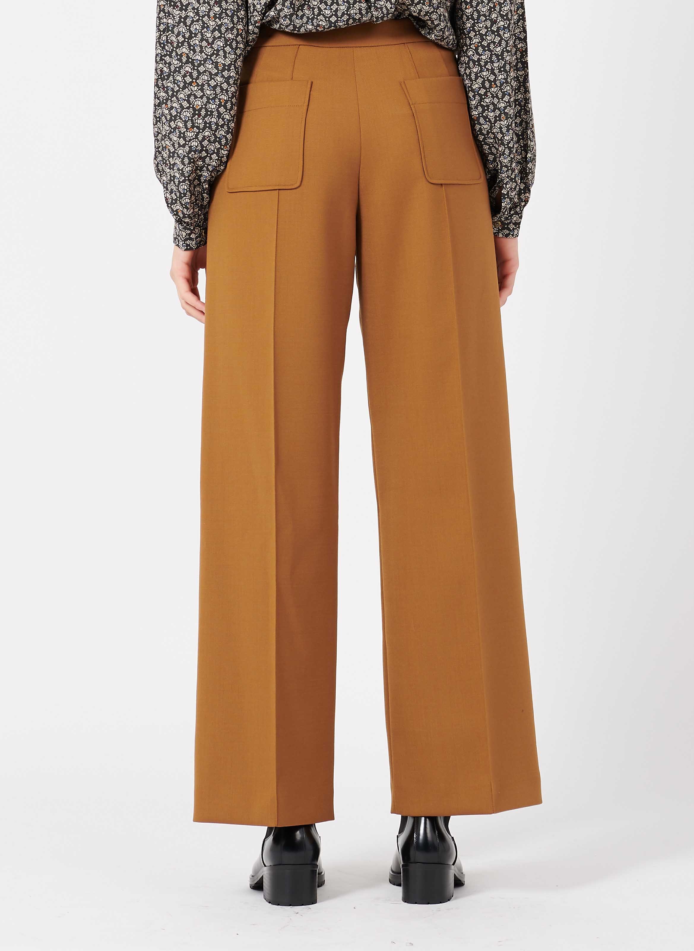 Wide-leg pants SOEUR Brown