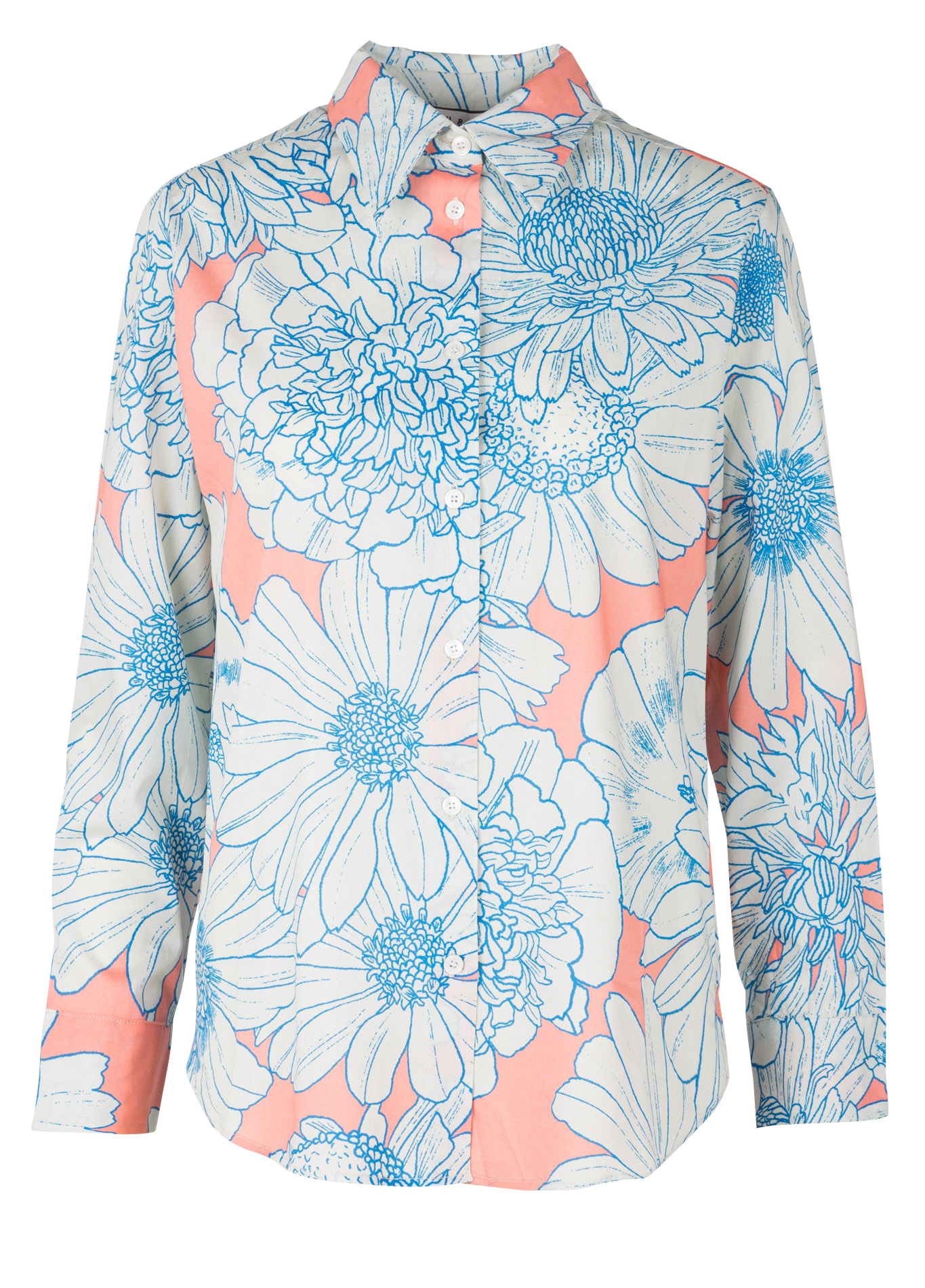 Chemise ample col classique en coton à imprimé PAUL AND JOE Rose