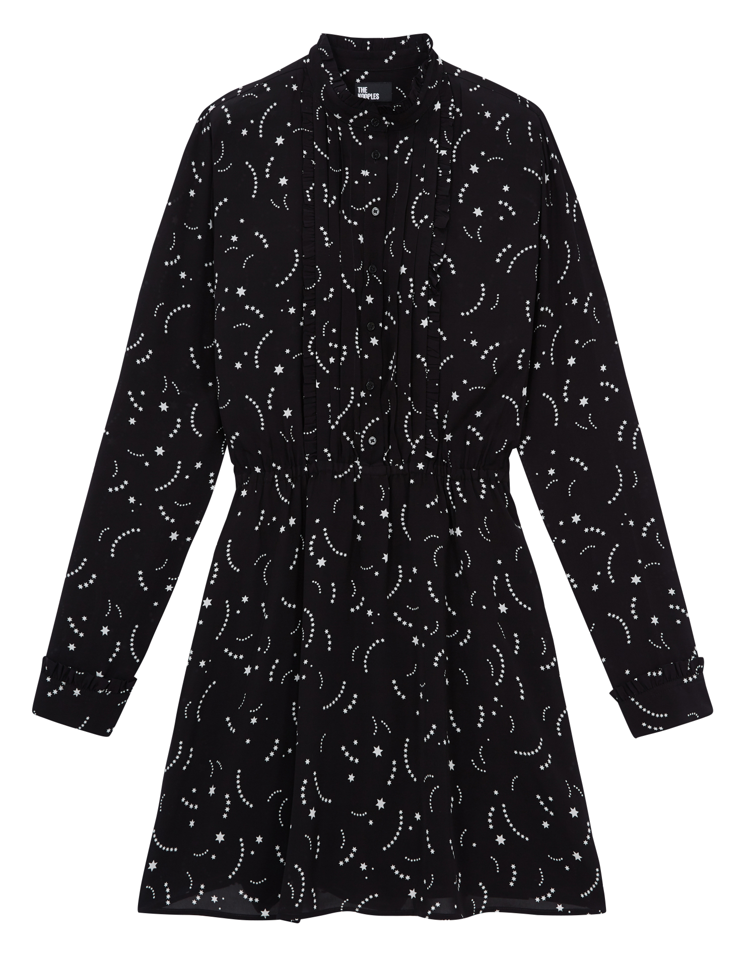 Short printed viscose dress THE KOOPLES Black