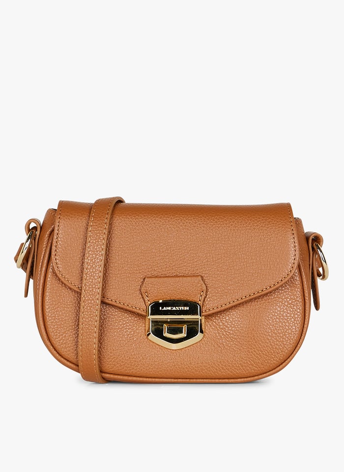 Sac Trotteur Rabat Avec Fermoir En Cuir Milano Sophia Caramel