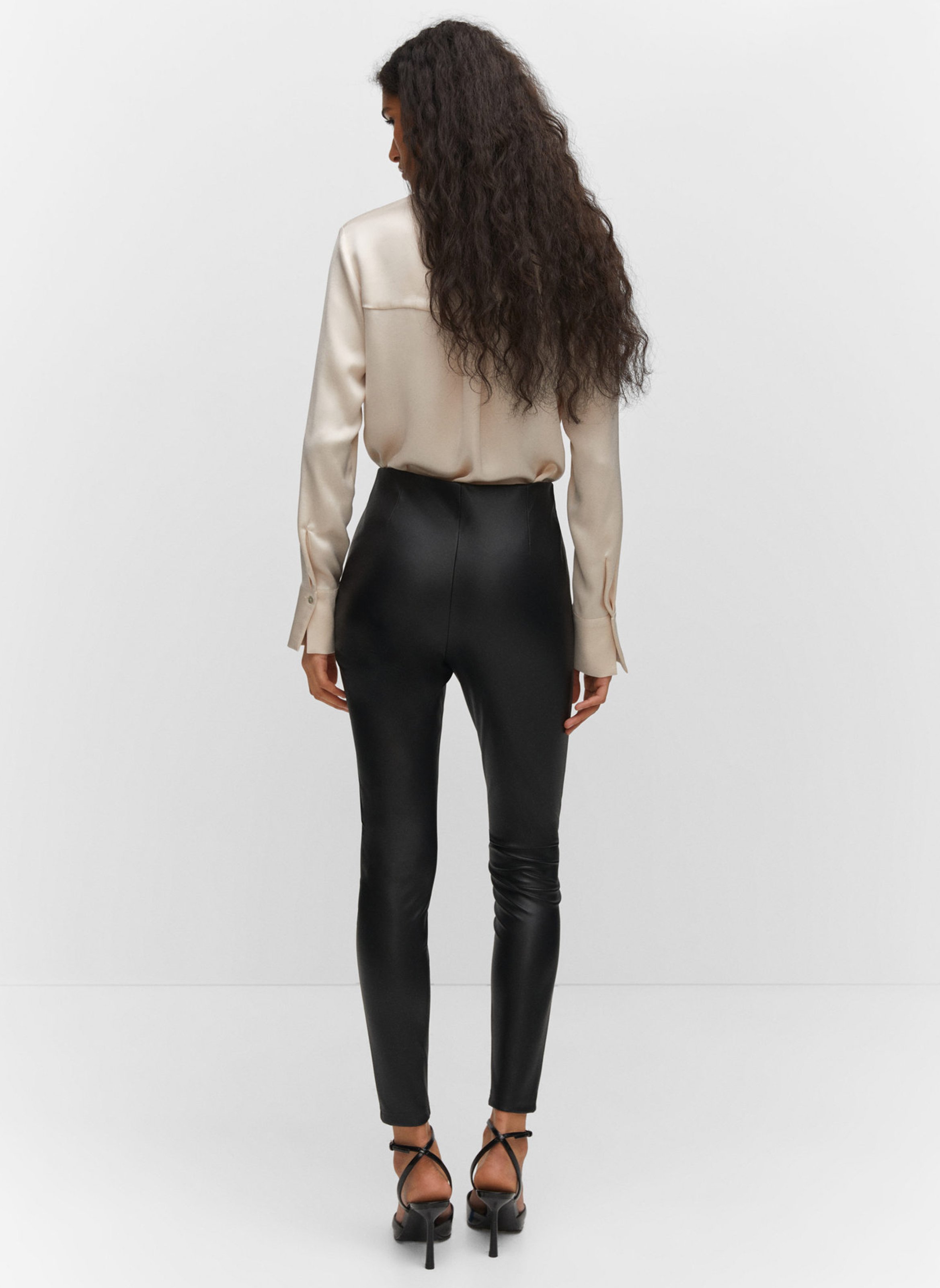 Mango legging online cuir