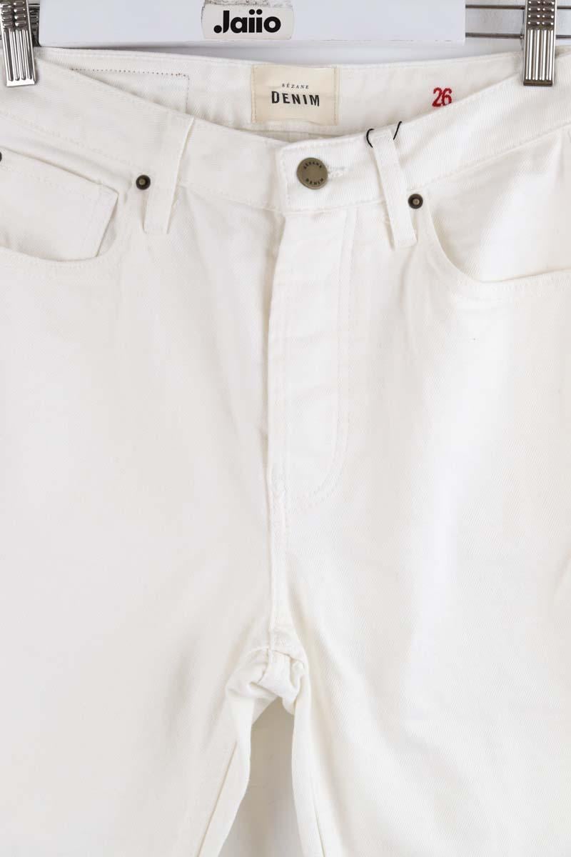 Cotton skinny jeans SEZANE - Seconde main White