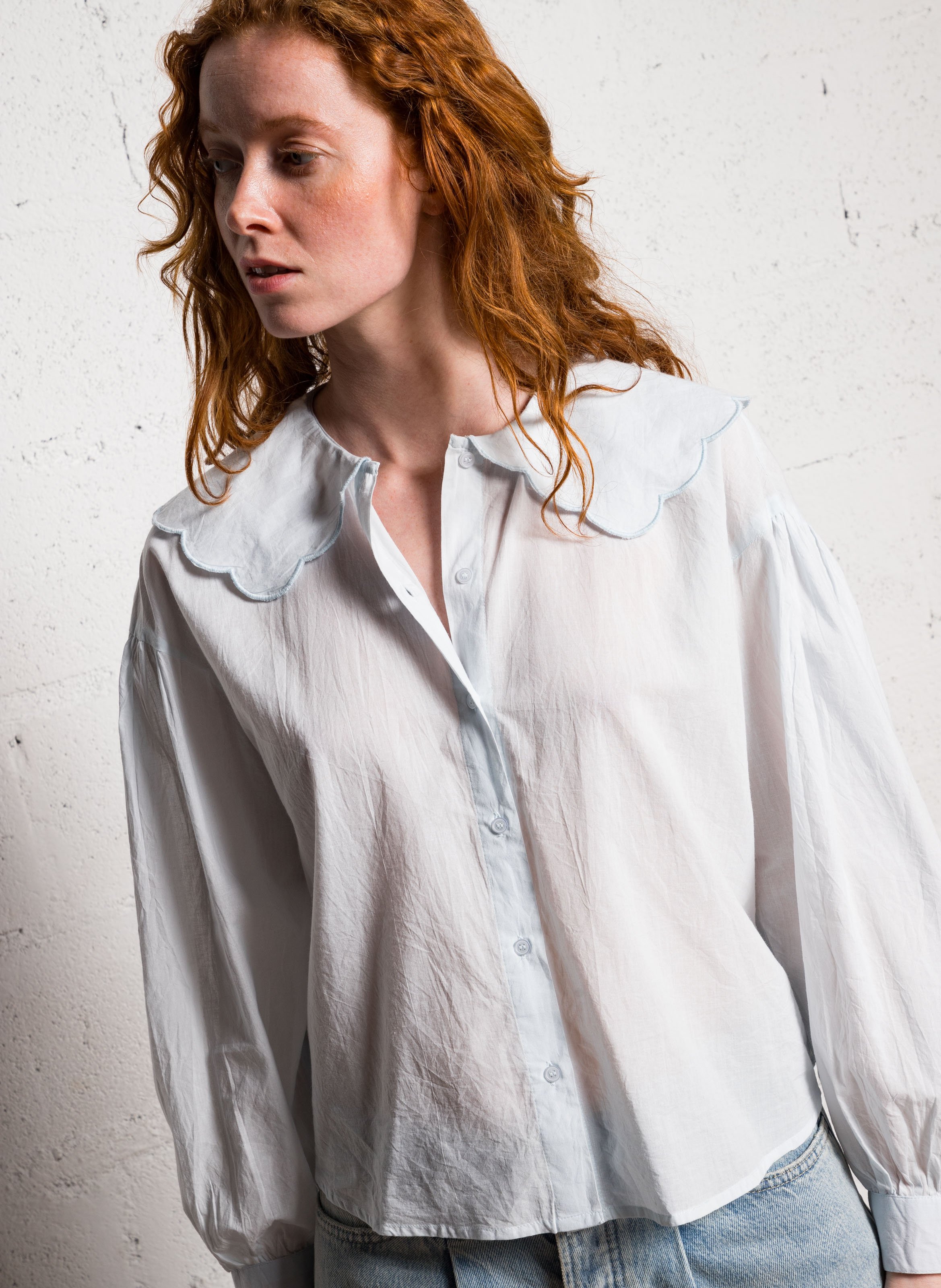 Colonel plain shirt THE TINY BIG SISTER Blue