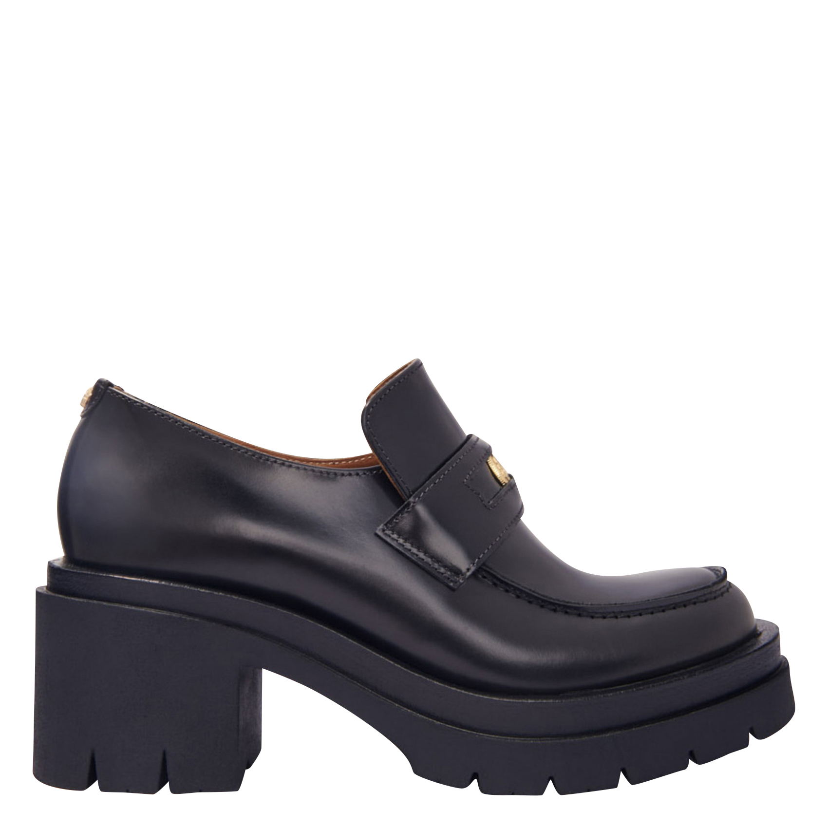 Chaussure Basket Maje Noir Mocassins Compensées En Cuir Noir Maje