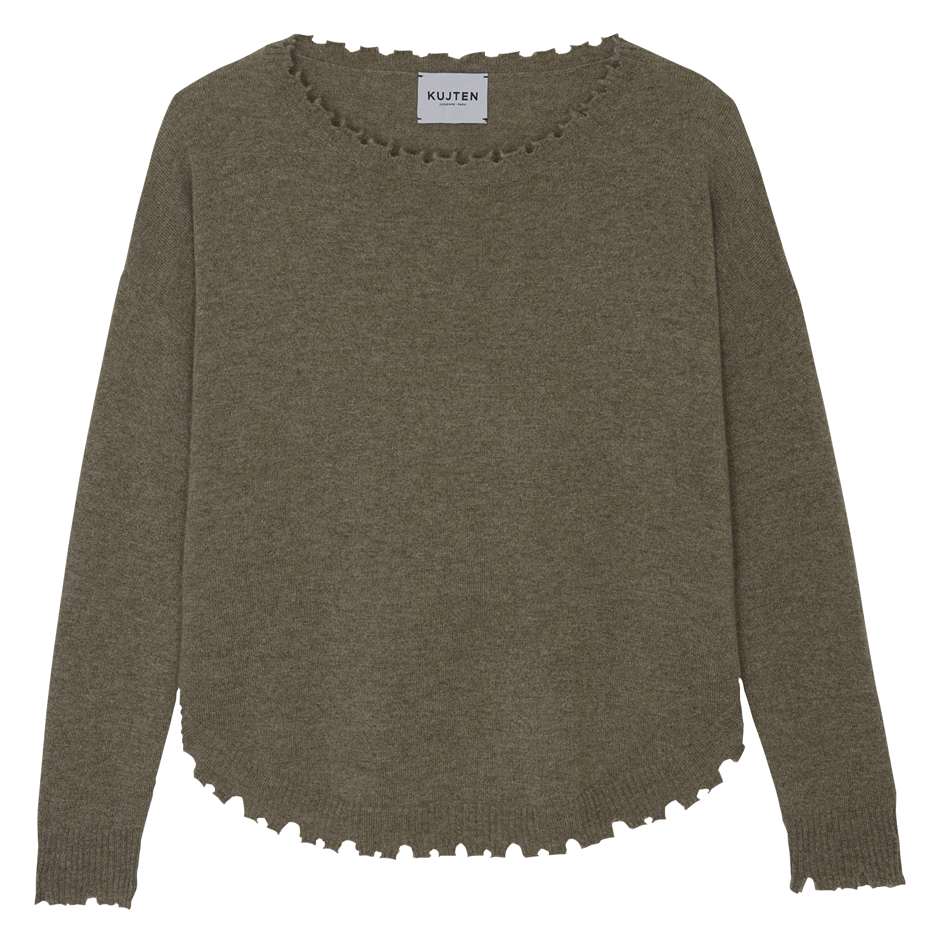 Oversized, gebreide trui van kasjmier KUJTEN Kaki