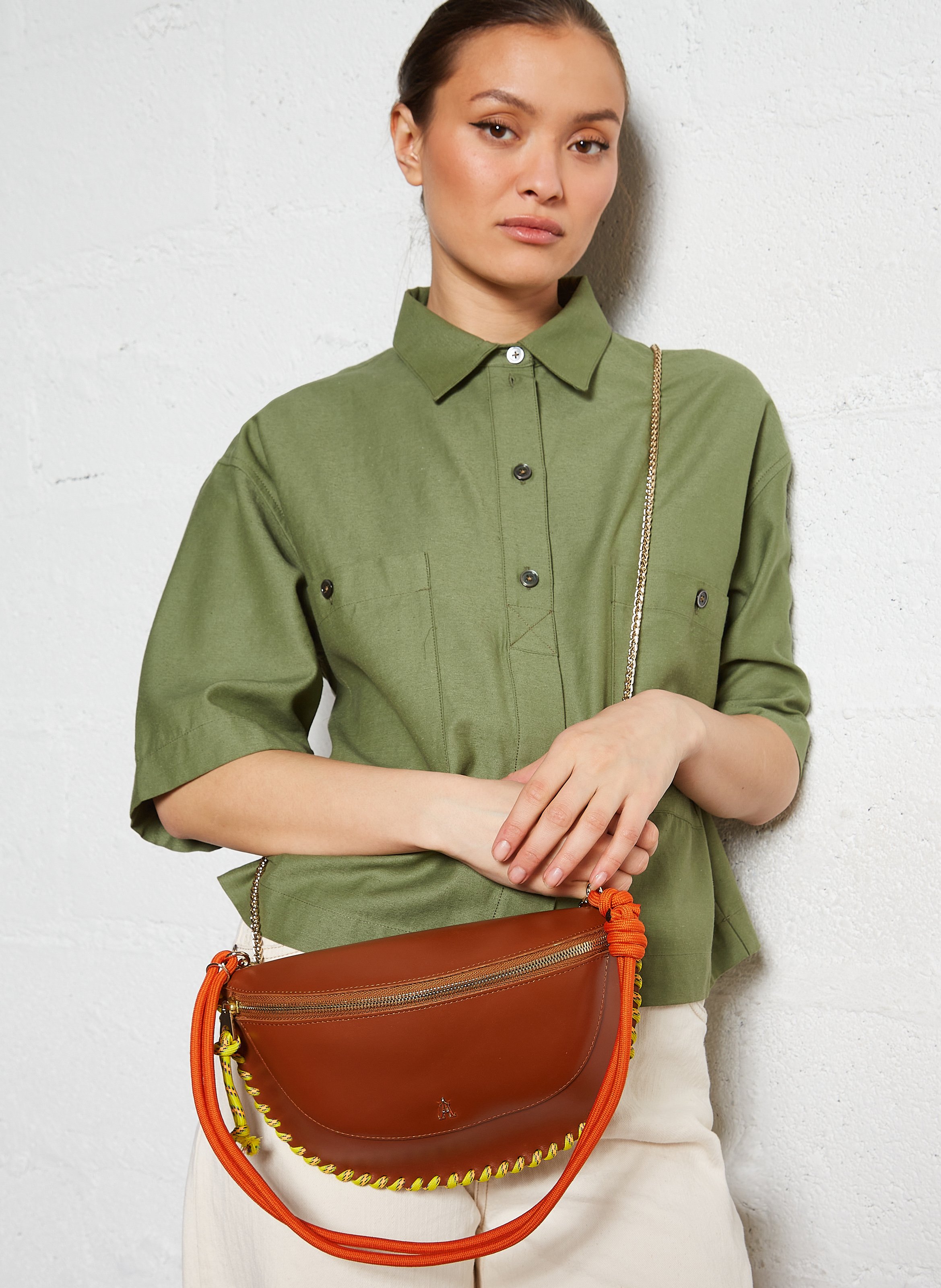 Leren heuptasje CRAIE STUDIO Bruin