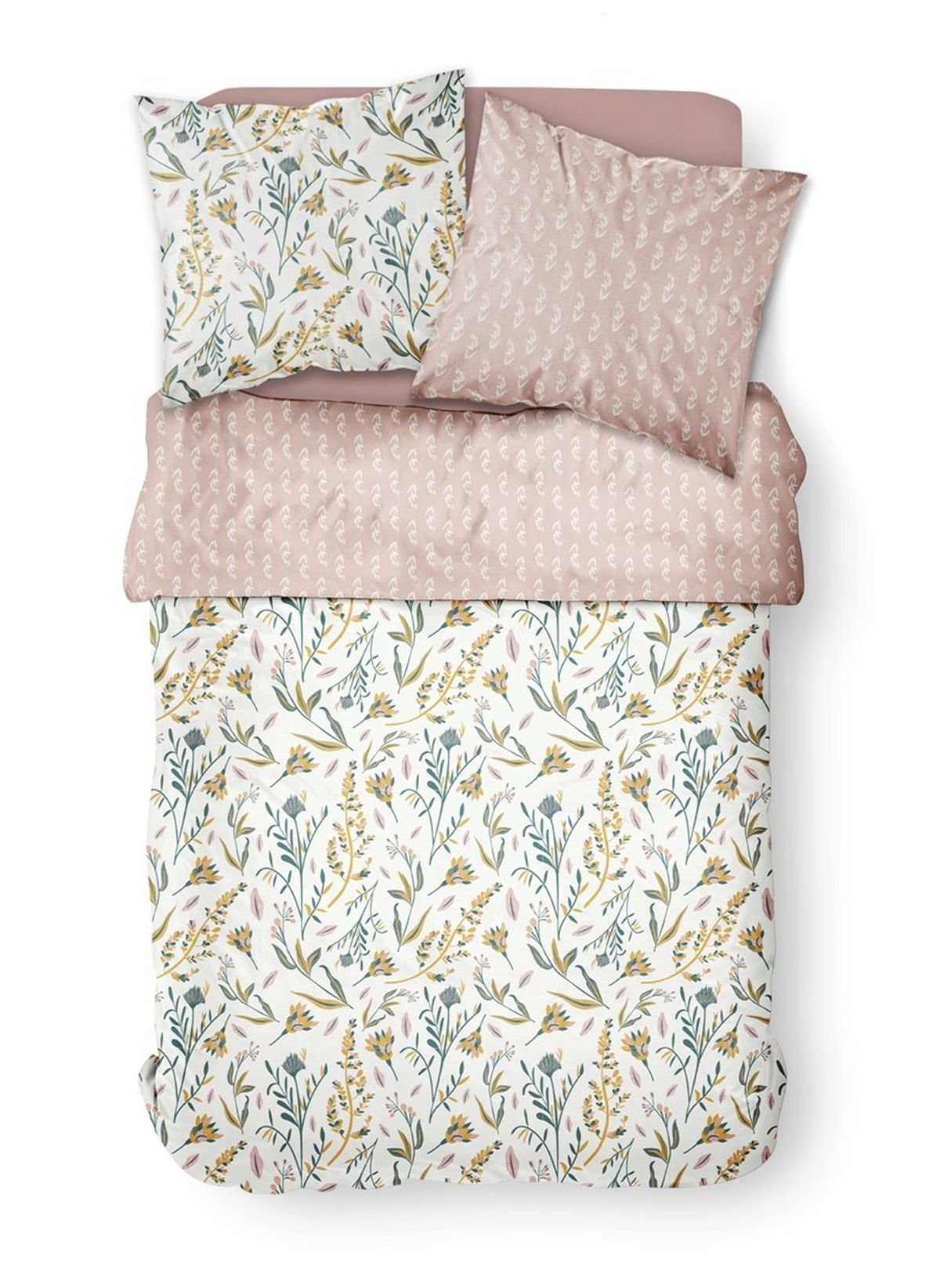 Printed cotton bedding set TODAY LINGE DE MAISON Pink