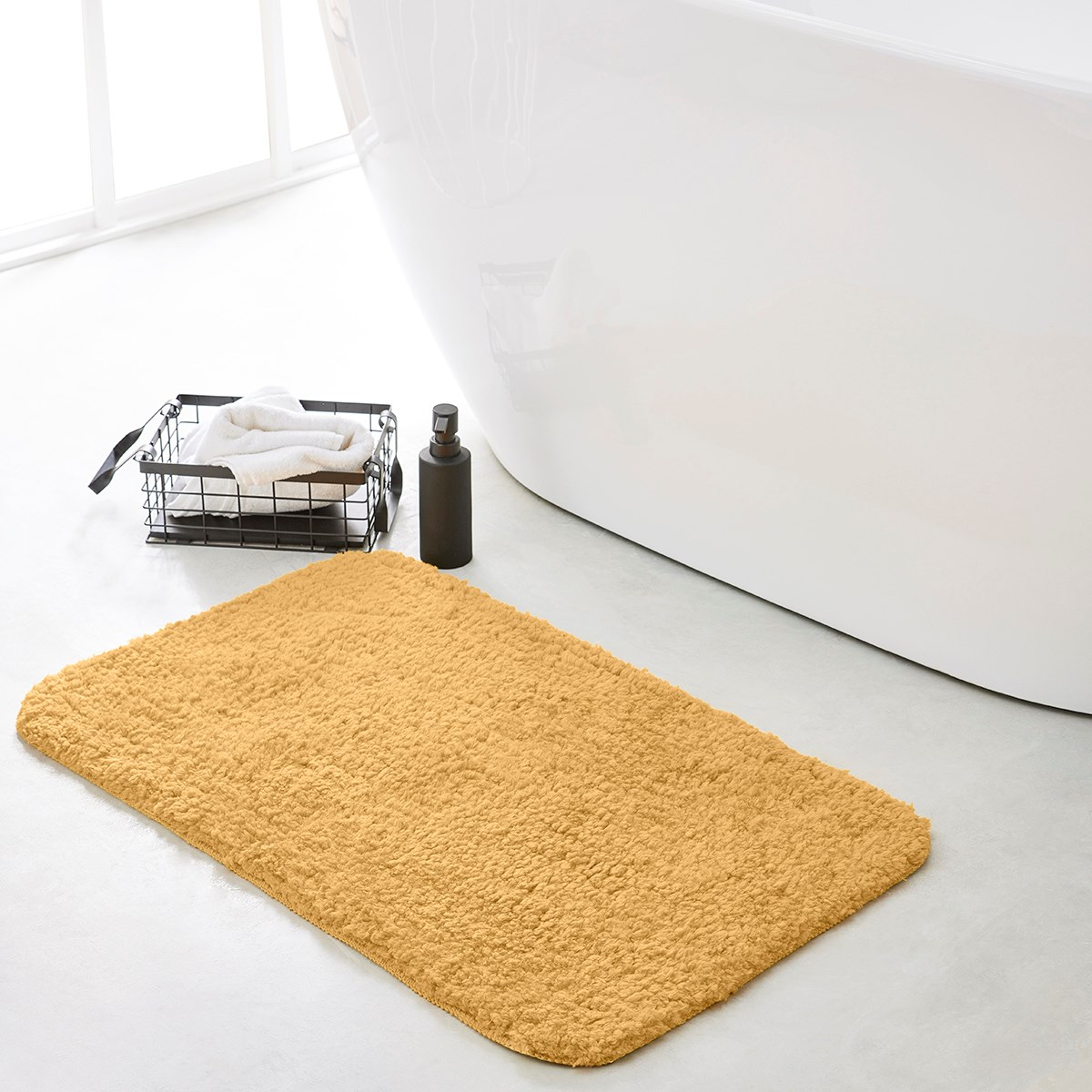 Tufted plain bath mat TODAY LINGE DE MAISON Yellow