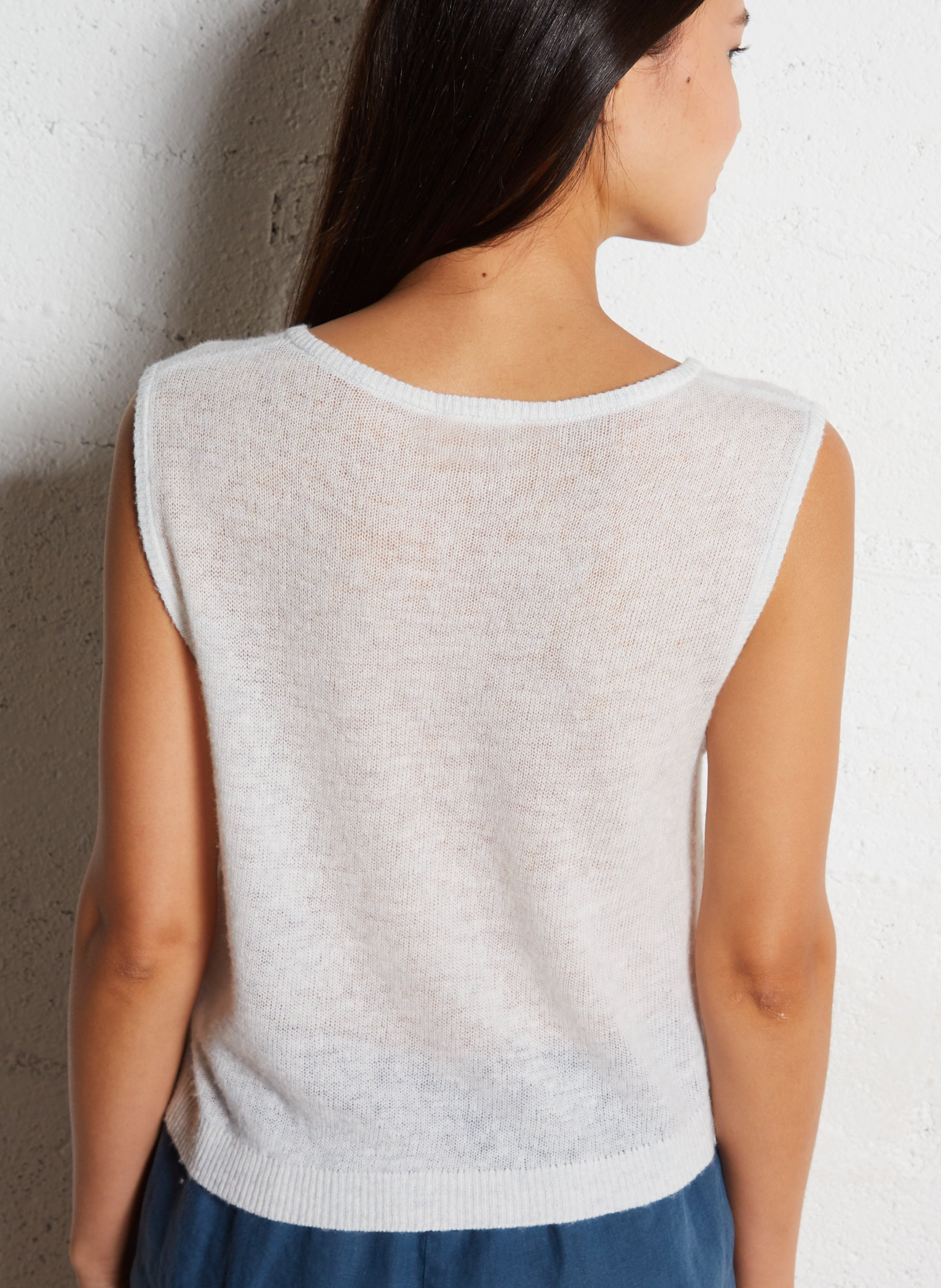 Mouwloze trui - wolblend AMERICAN VINTAGE Grijs