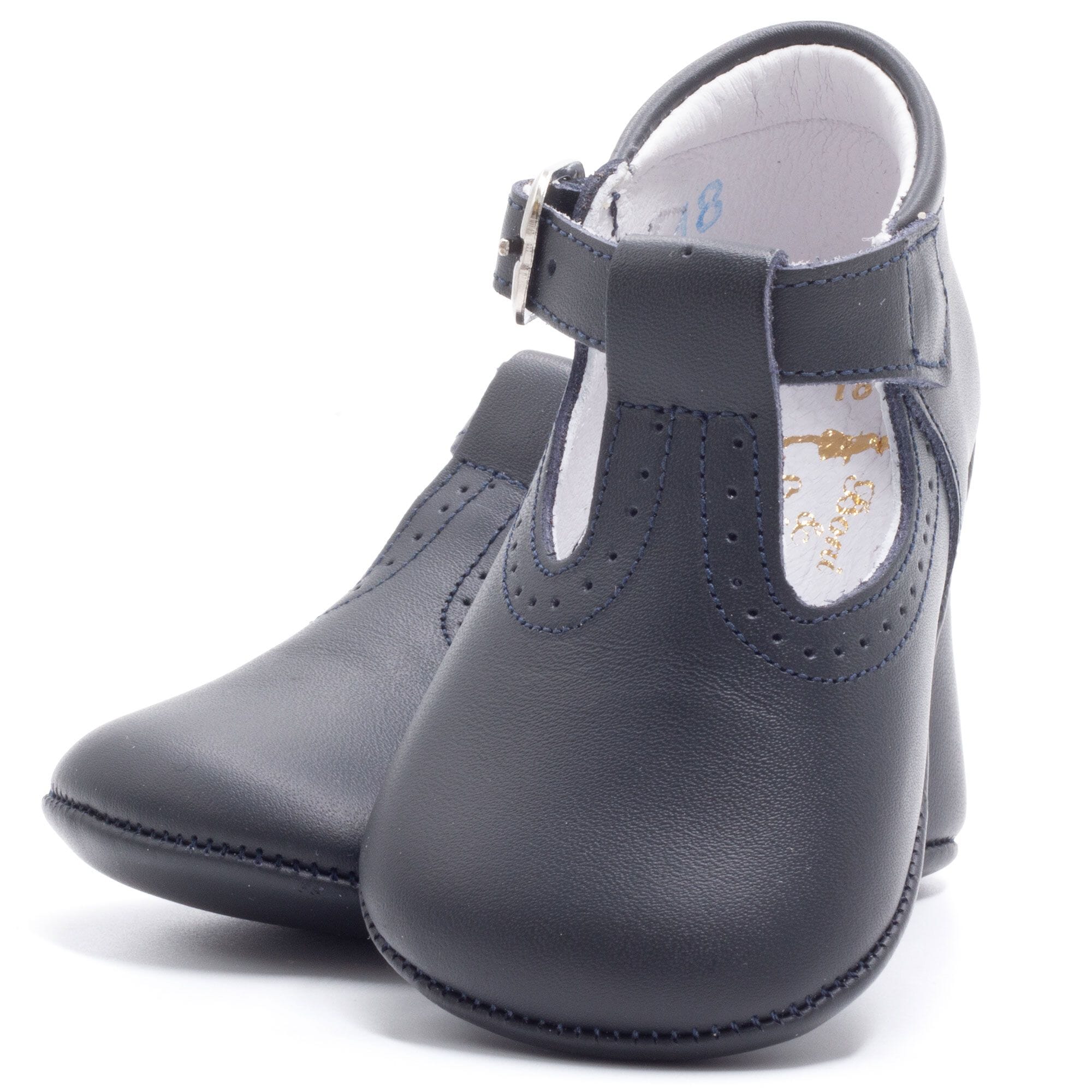 Baby leather slipper Boni & Sidonie Blue