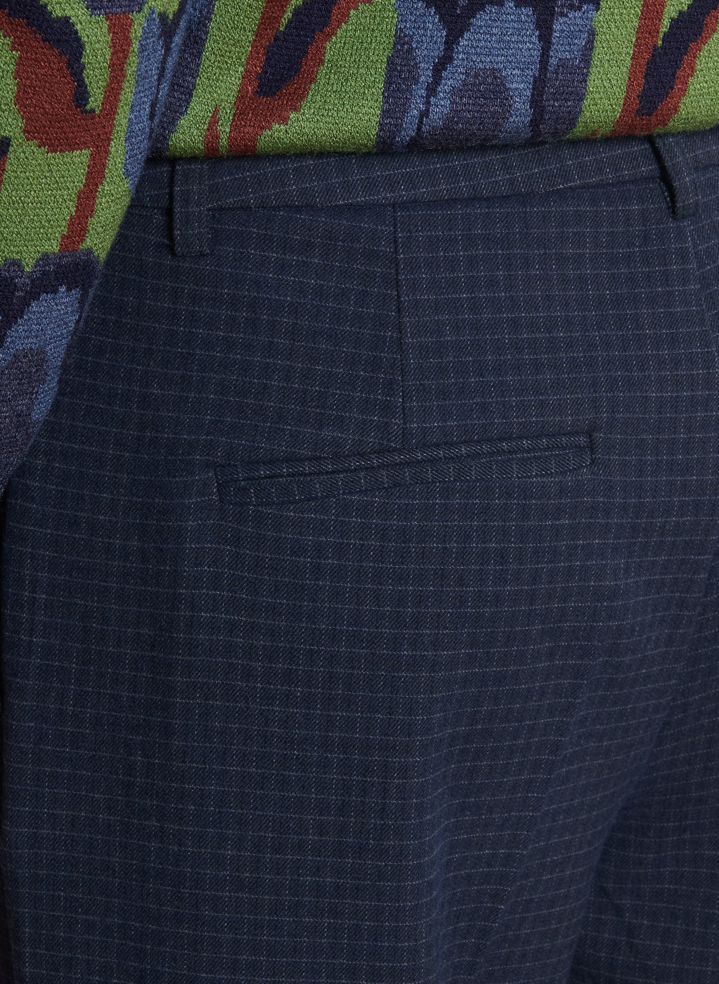 Pantalon droit chino en jacquard NICE THINGS Bleu