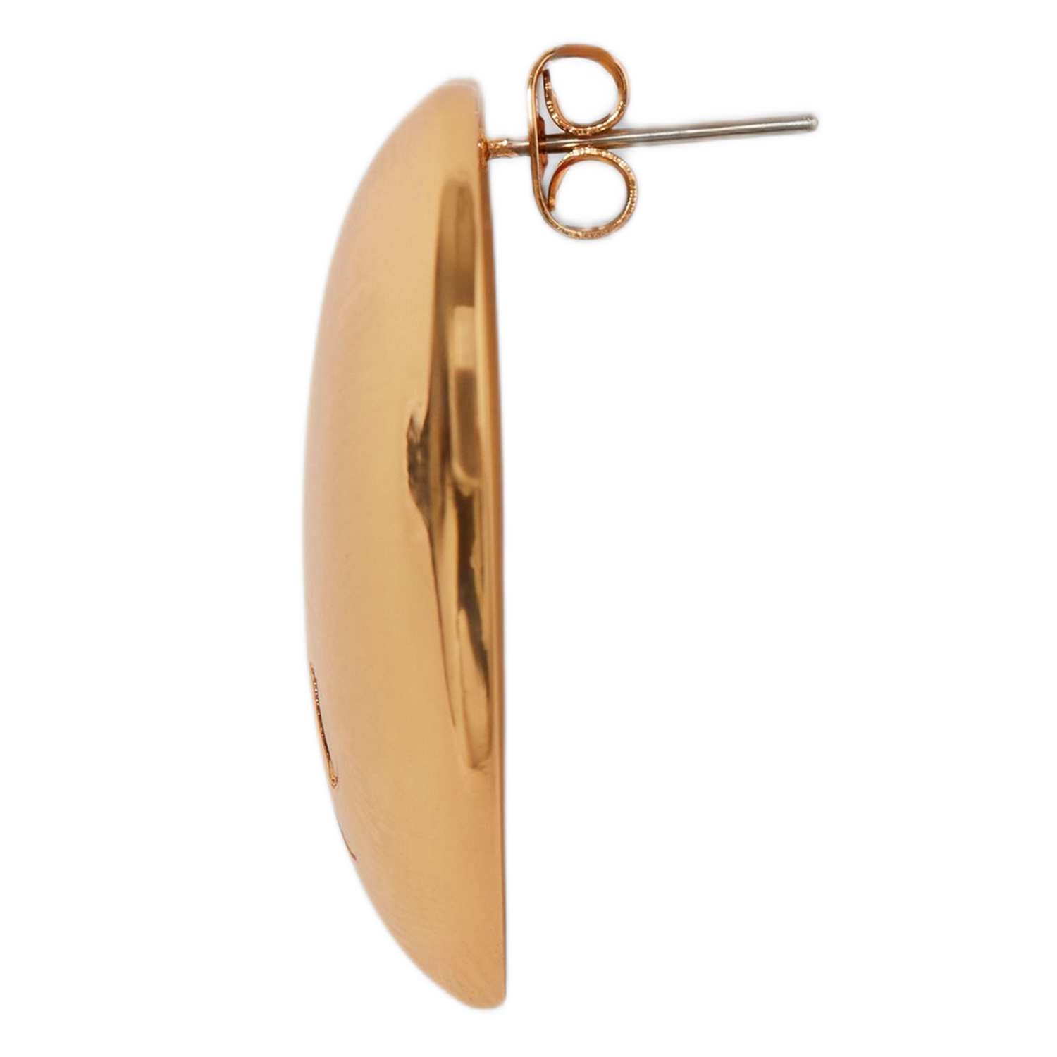 Oorbellen met hartvormige hangers en gegraveerd logo. CLAUDIE PIERLOT Goudkleurig