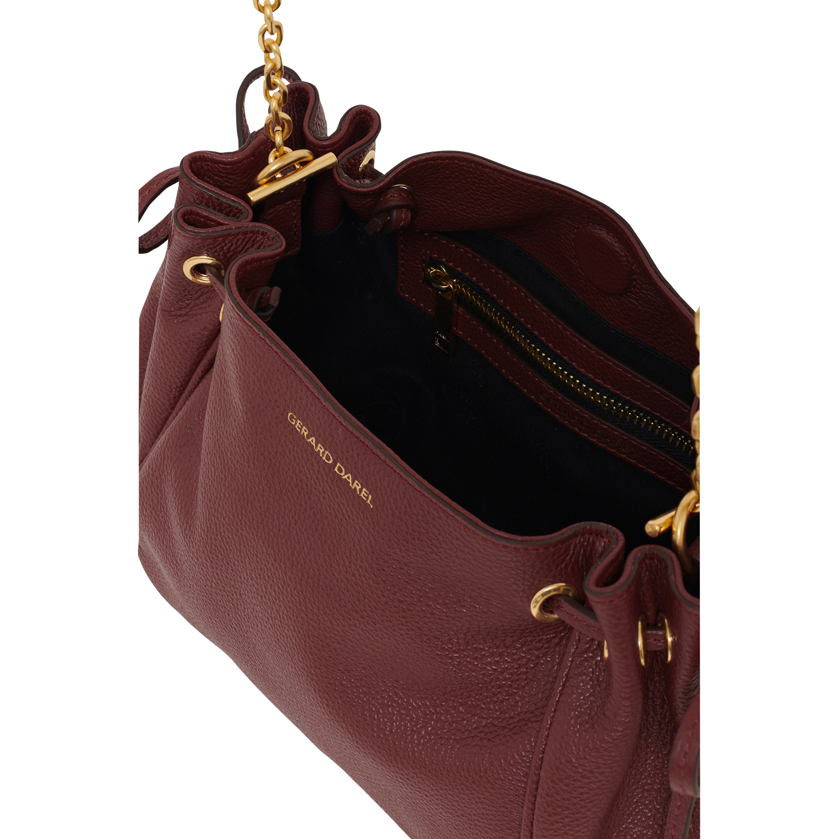 Sac bandoulière en cuir grainé GERARD DAREL Rouge