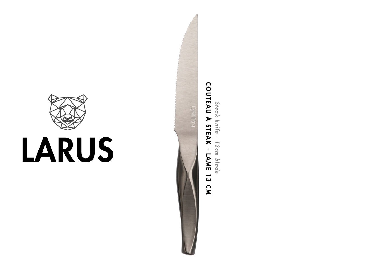Larus Steak Knives - 6 pieces BJORN Grey
