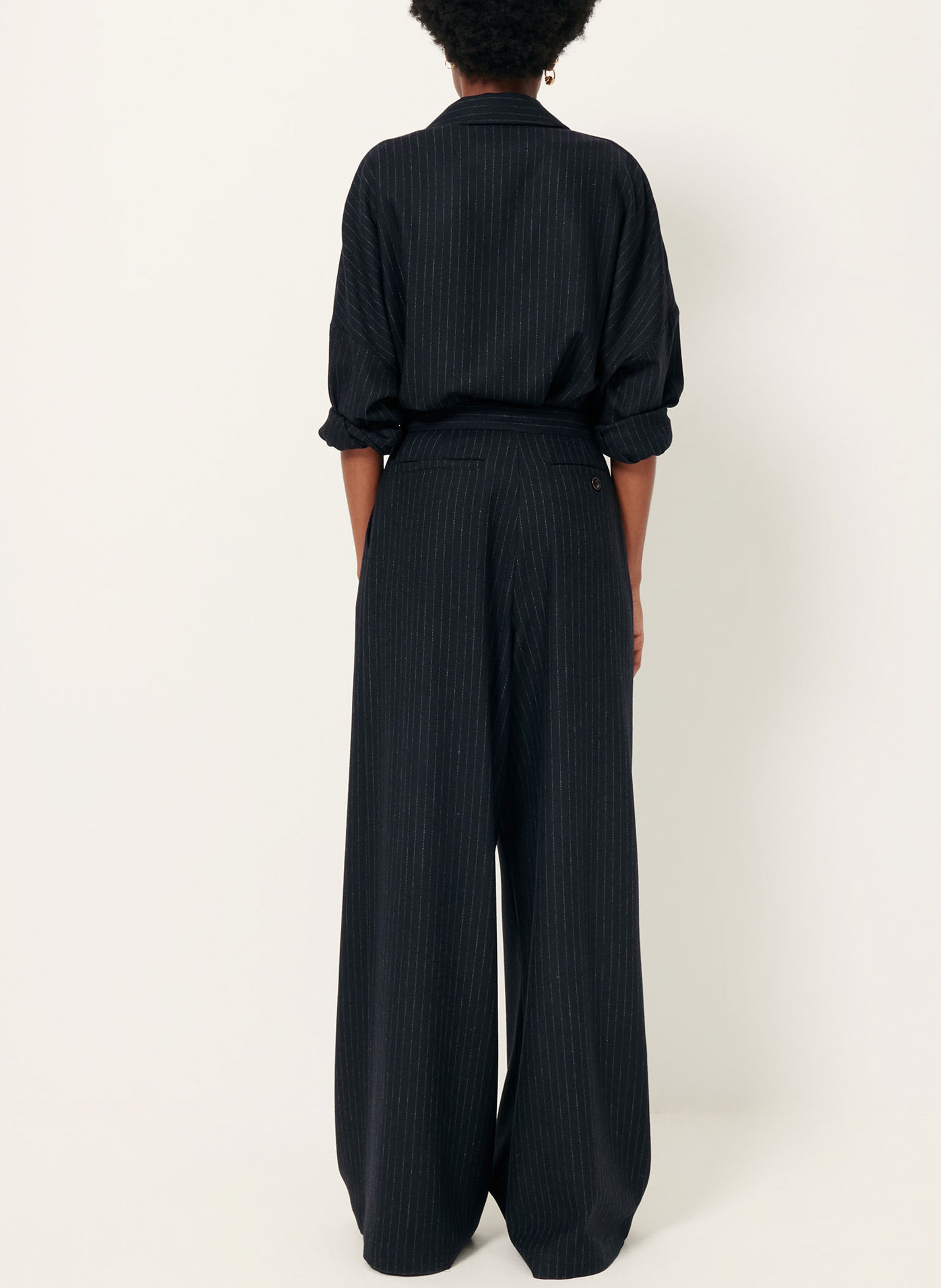 Straight striped trousers  SESSUN Blue