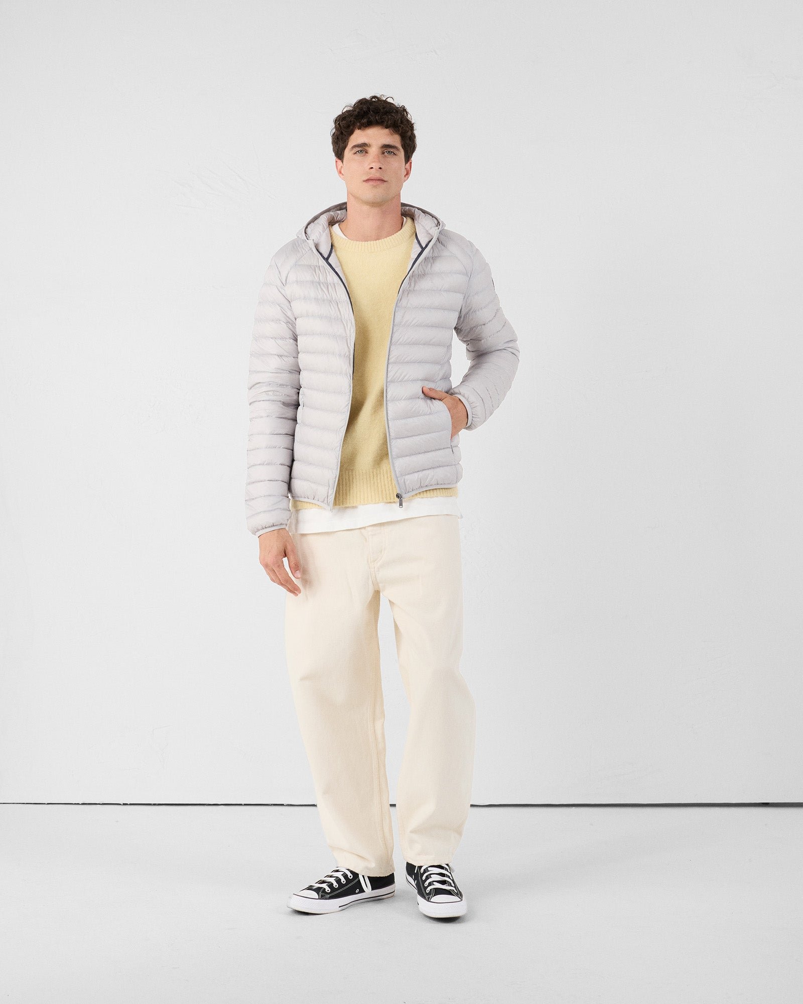 Lightweight hooded puffer jacket nico JOTT Grey