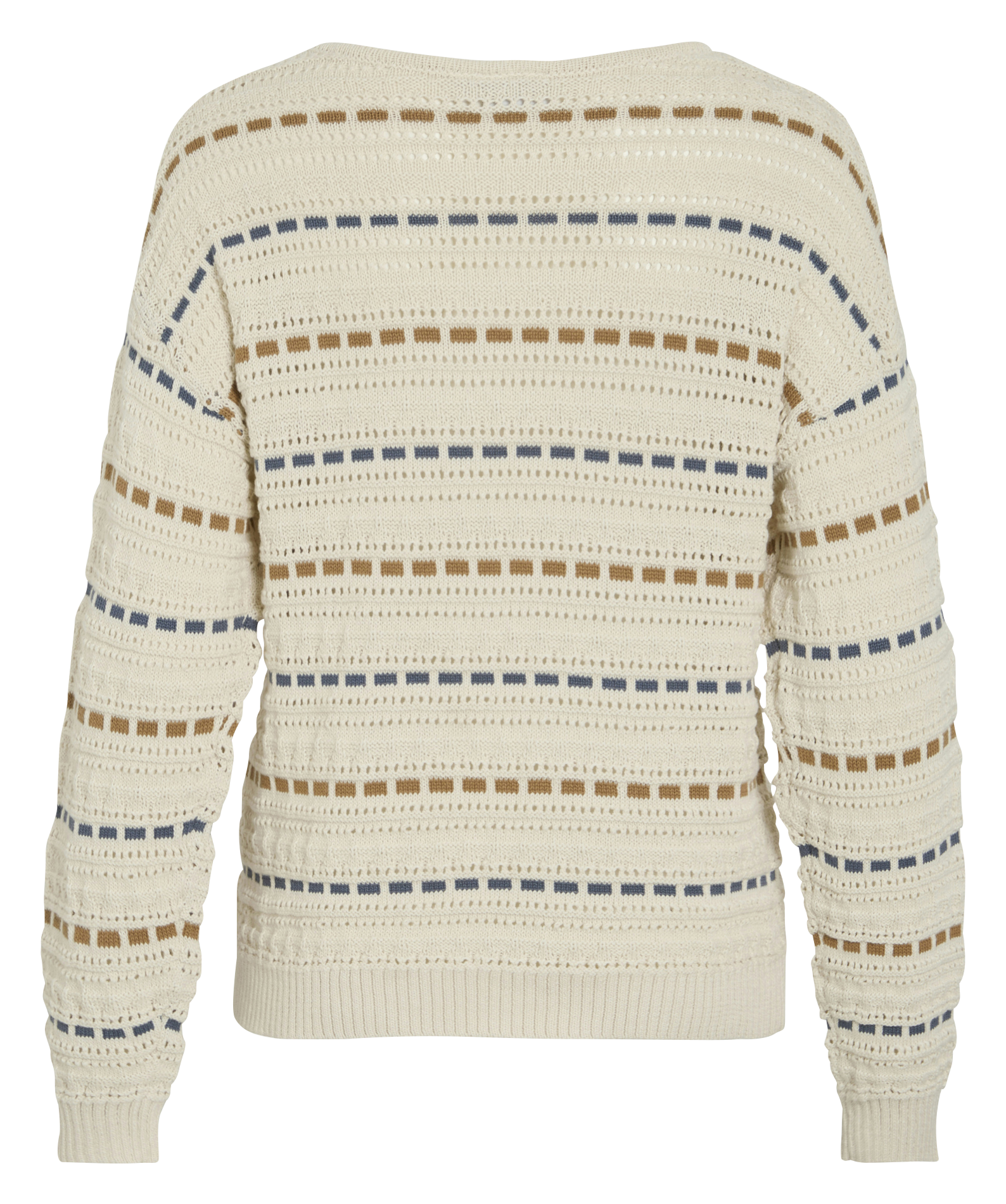Pull col rond en coton mélangé VILA Beige