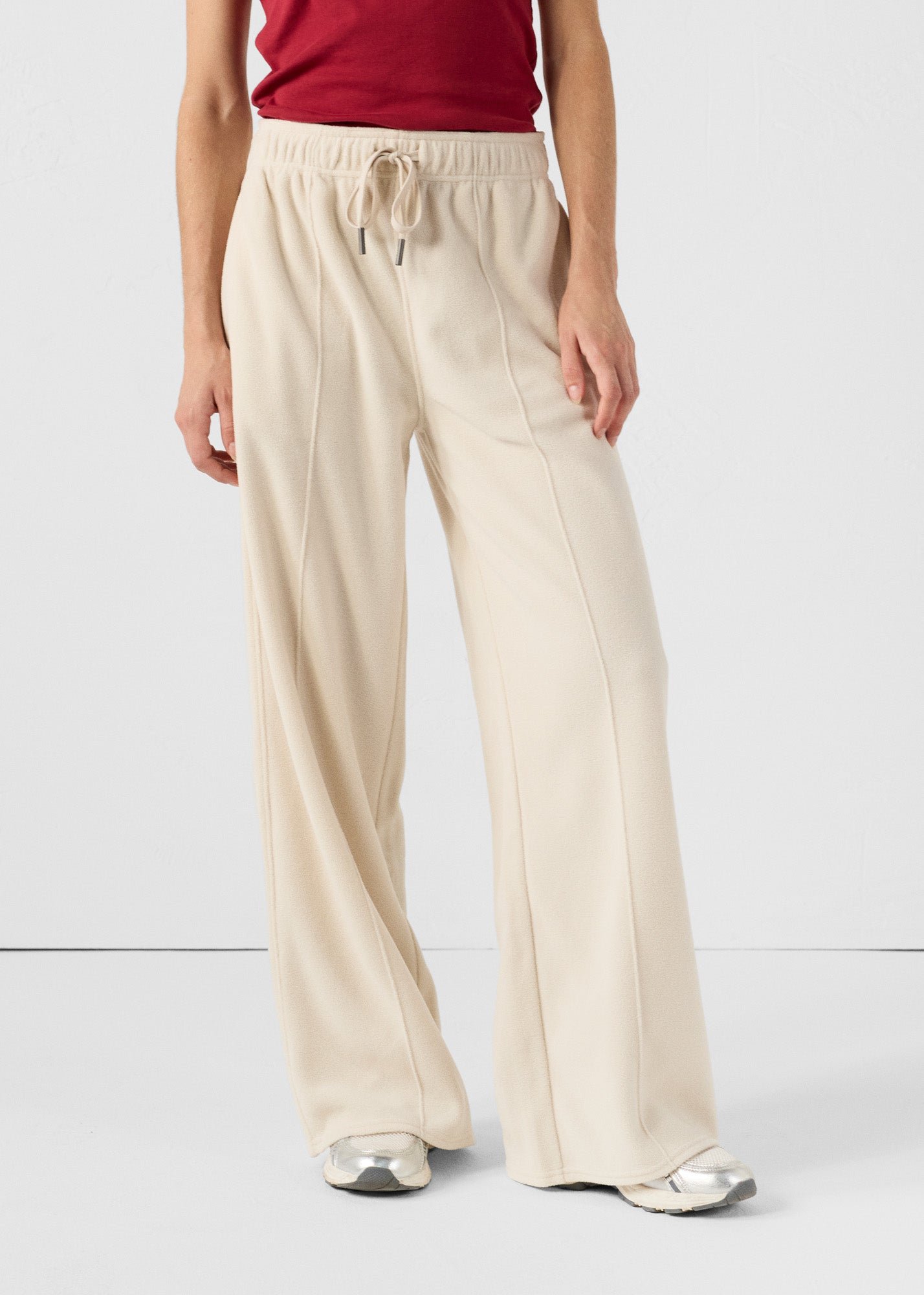 Silvia fleece pants JOTT White