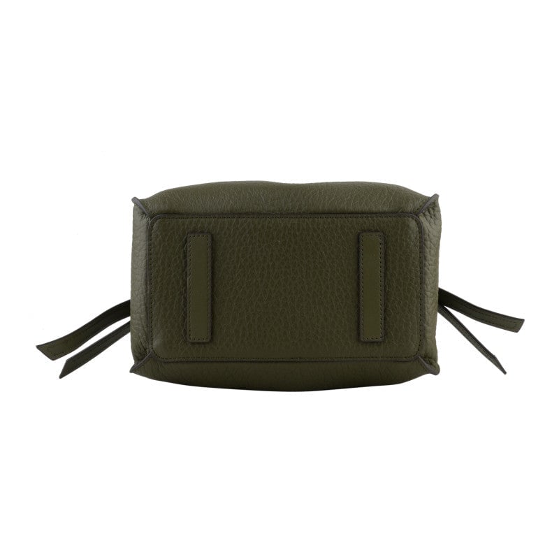 Handbag - cowhide leather POURCHET Khaki