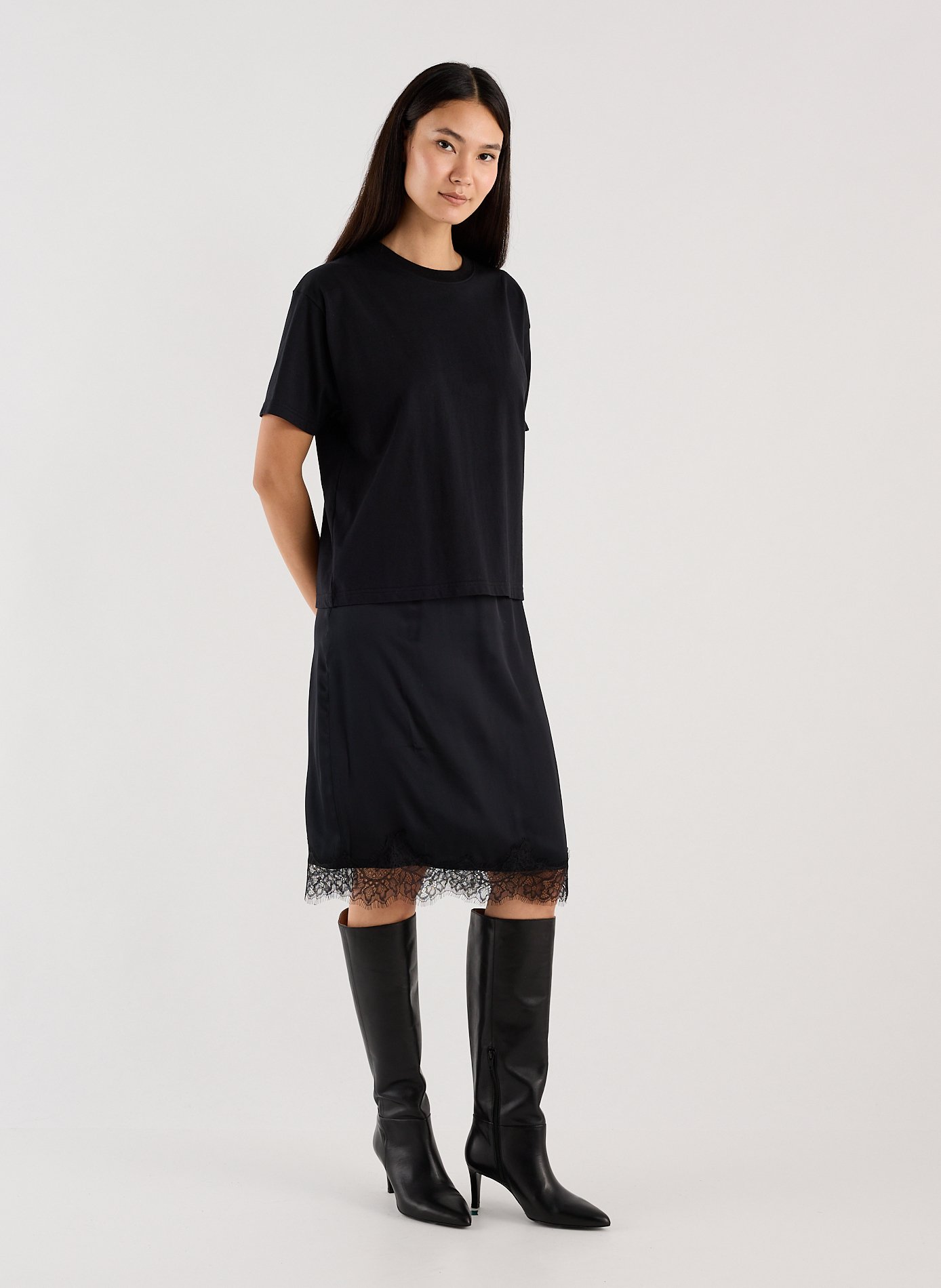 Tee-shirt oversize en coton SAISON 1865 Noir