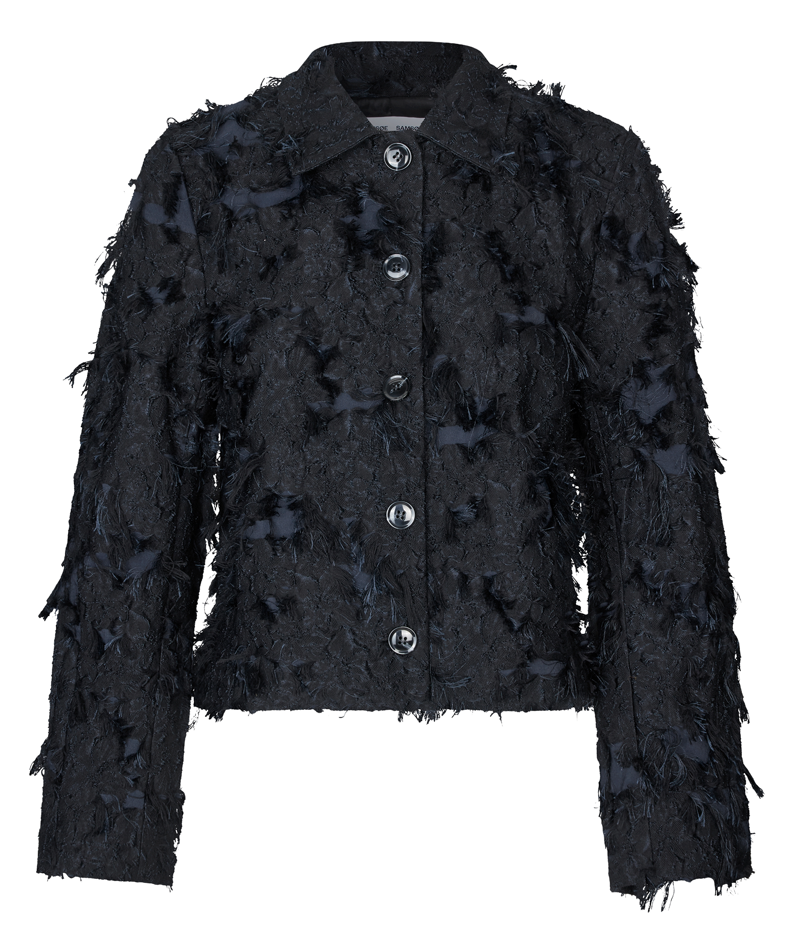 Veste col classique en coton mélangé SAMSOE SAMSOE Noir