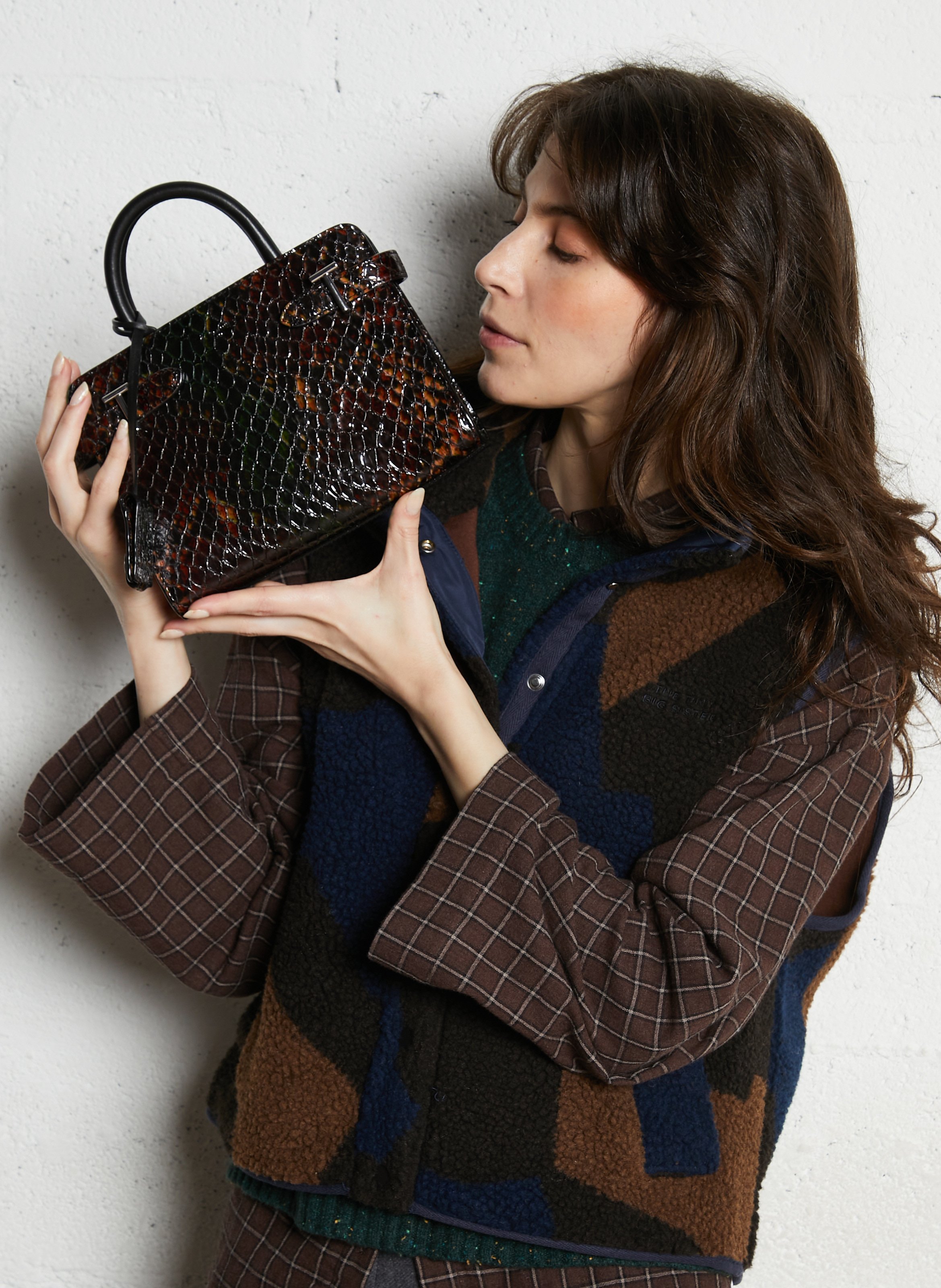 SAc bandoulière en cuir LE TANNEUR Multicolore