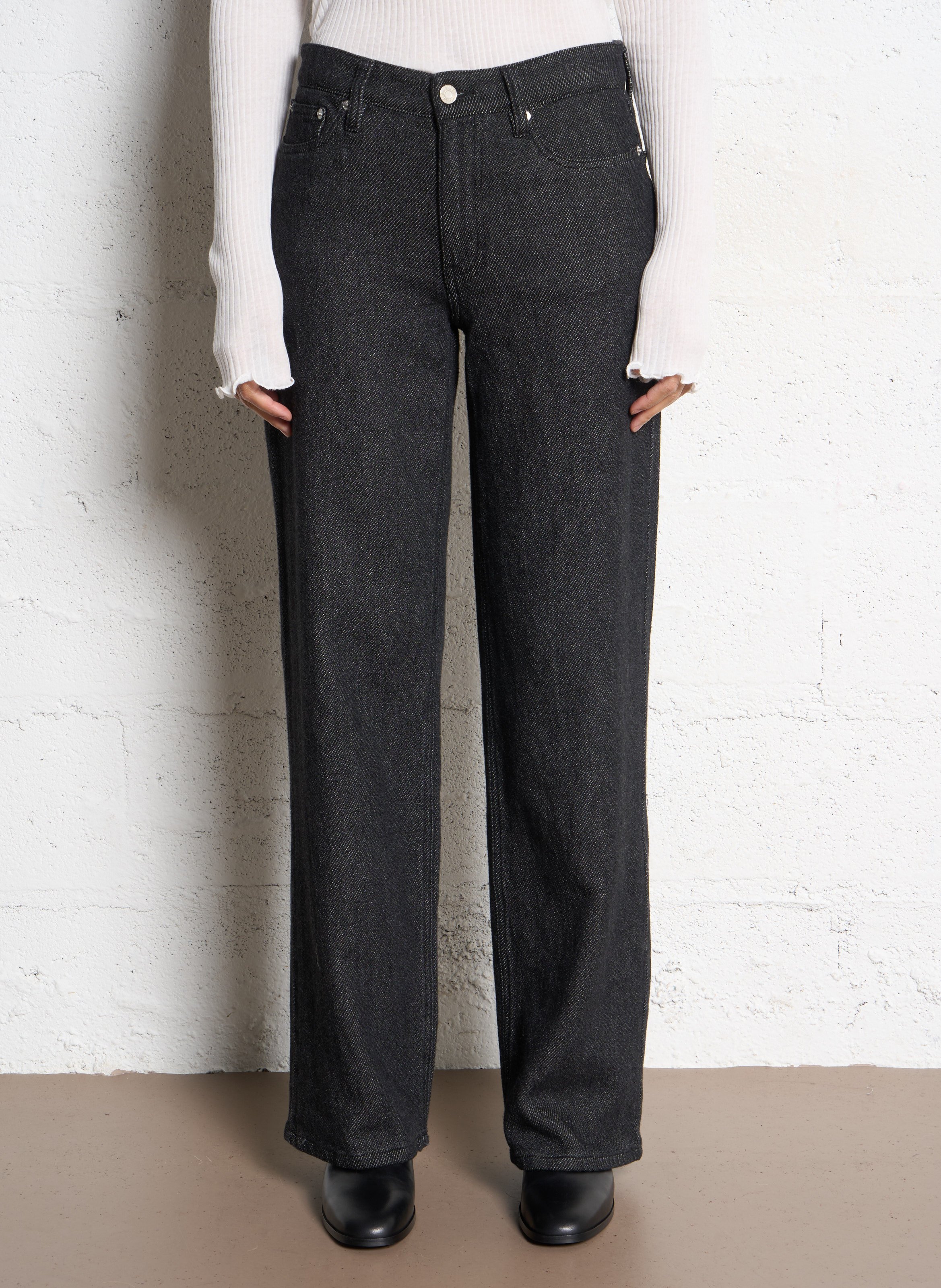 Jean droit en coton LAB DIP Bleu