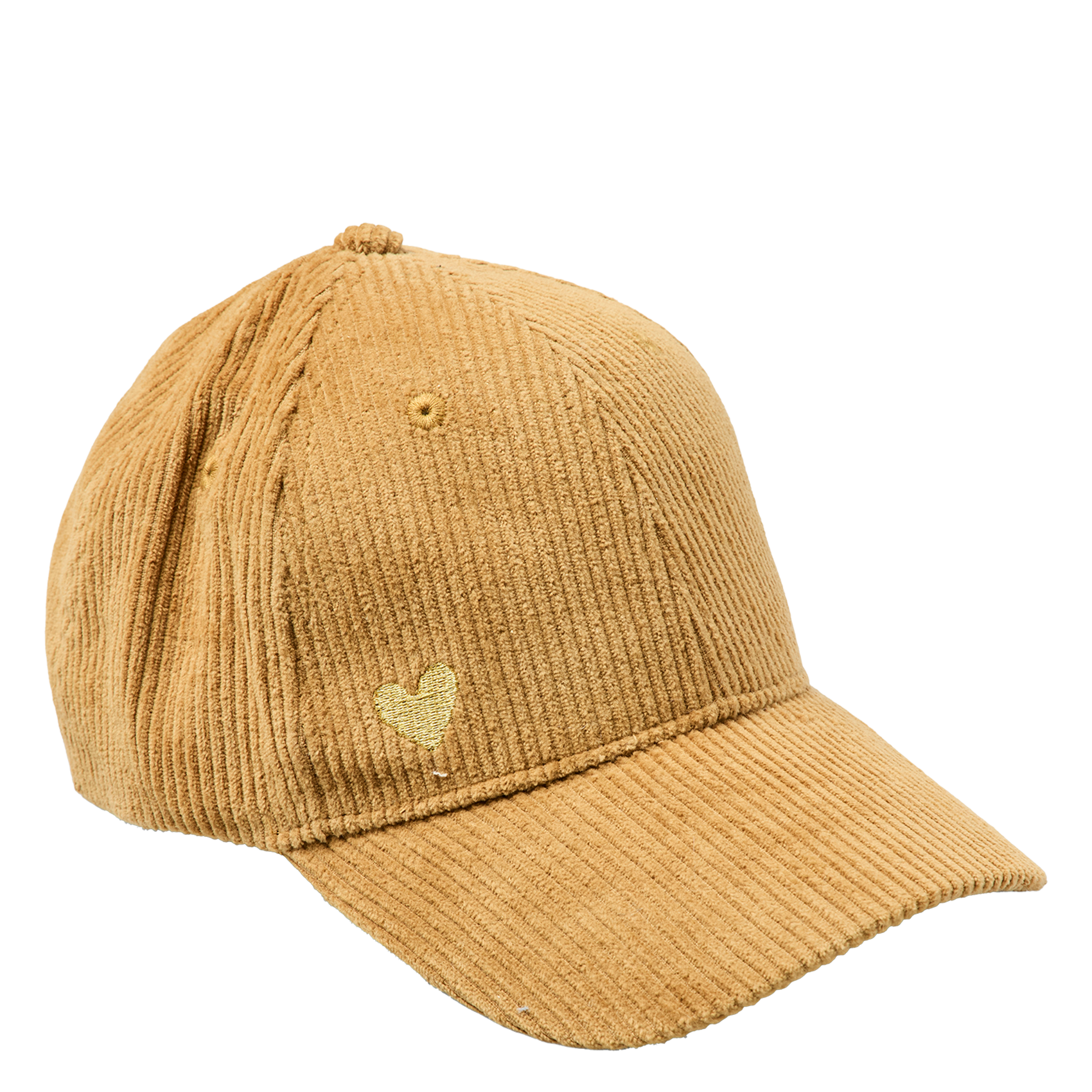 Ribbed cotton cap PIECES Brown