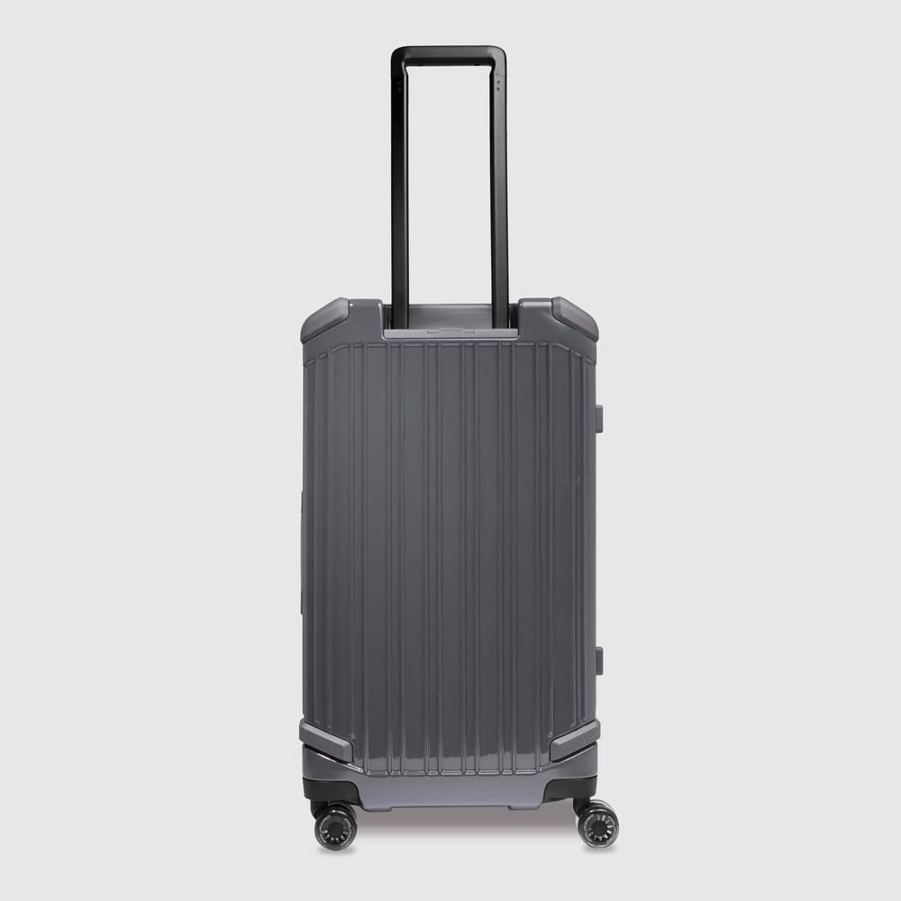 Trunk model 4-wheel trolley suitcase with TSA lock, small size PIQUADRO Grey