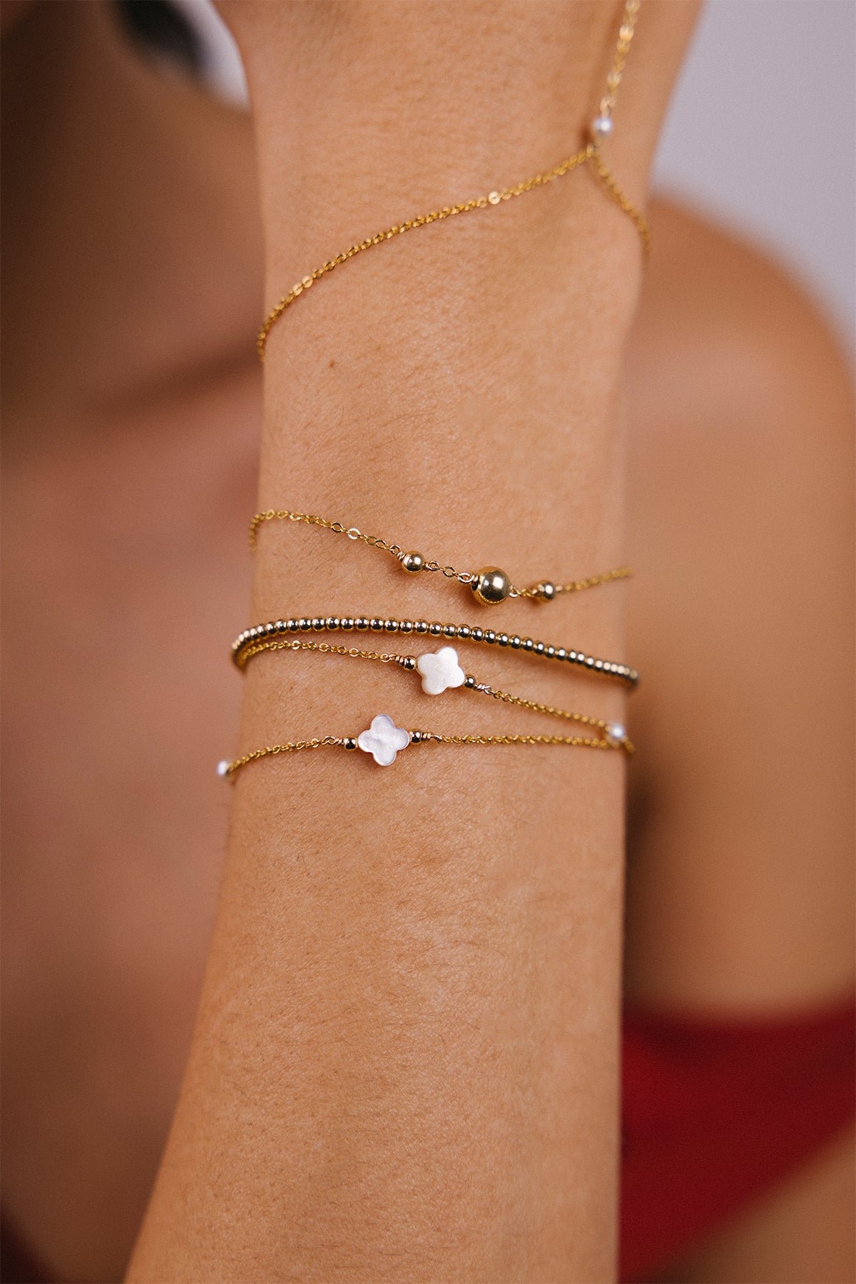 Bracelet-necklace - mother of pearl YAY Golden