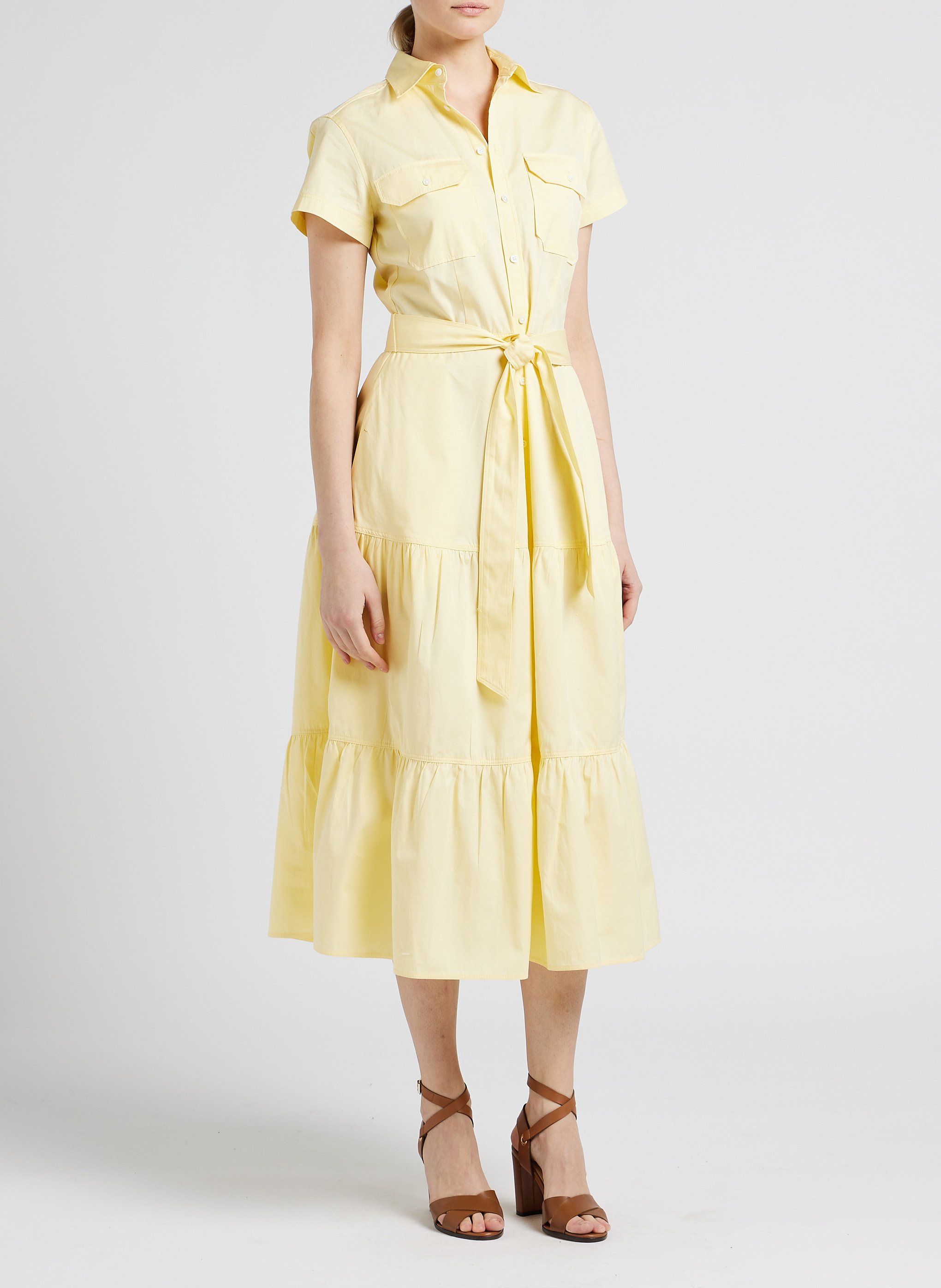 Katoenen overhemdjurk POLO RALPH LAUREN Geel