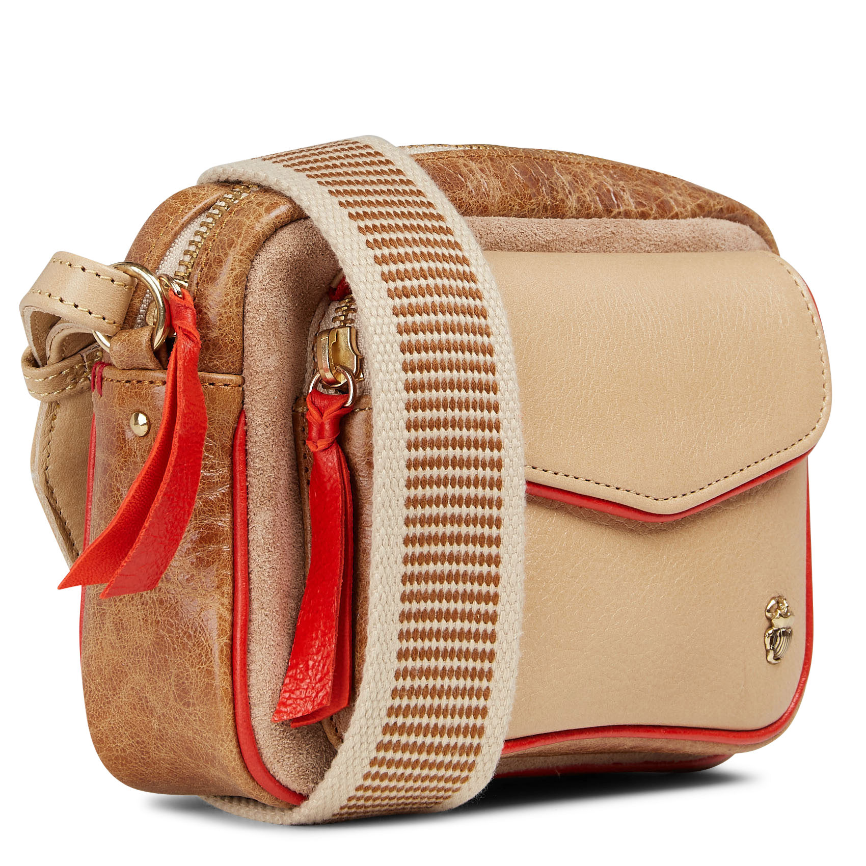 Brieftasche aus Leder CLARIS VIROT Beige