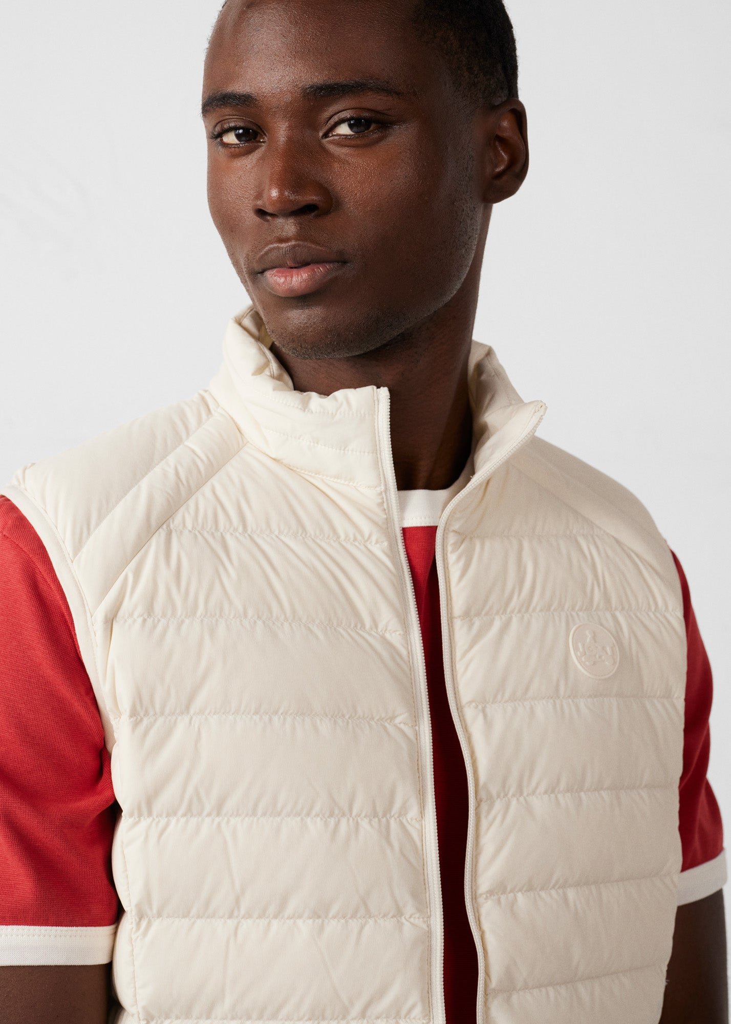 Stretch sleeveless puffer jacket Arafo JOTT White