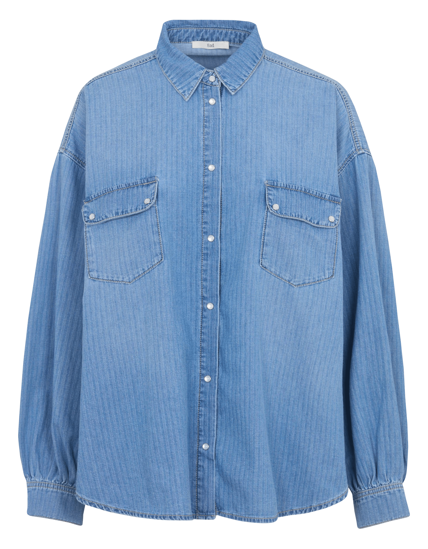 Ruime denim blouse met knoopsluiting HOD PARIS Blauw