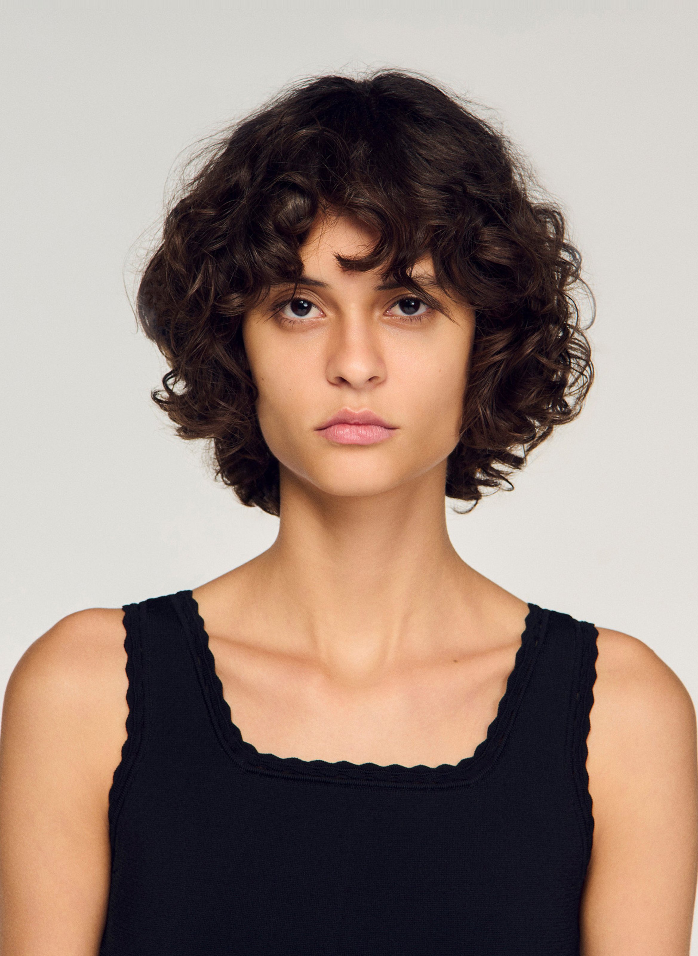 Fitted top SANDRO Black