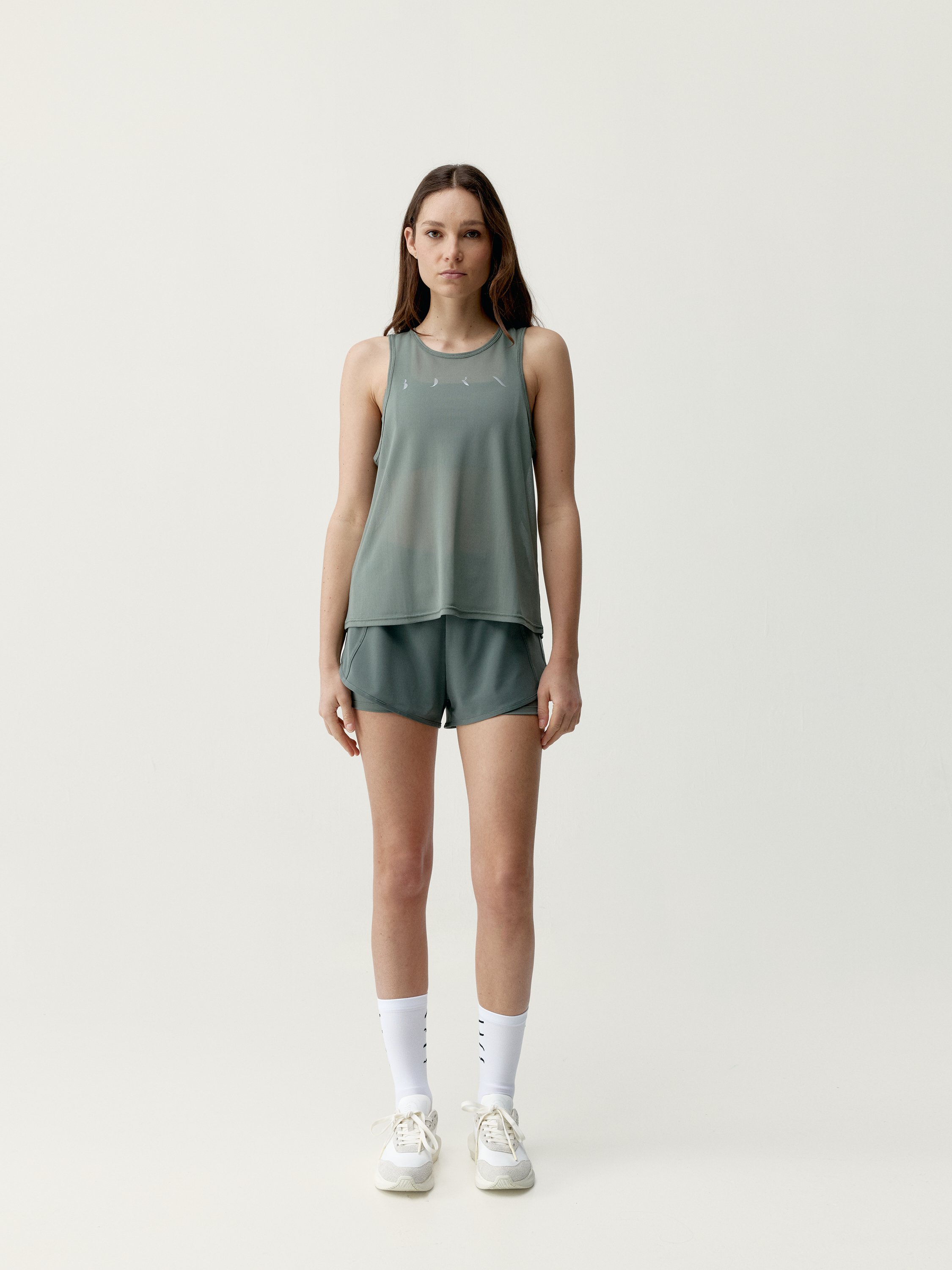 T-shirt de sport performance sans manches bora BORN Vert