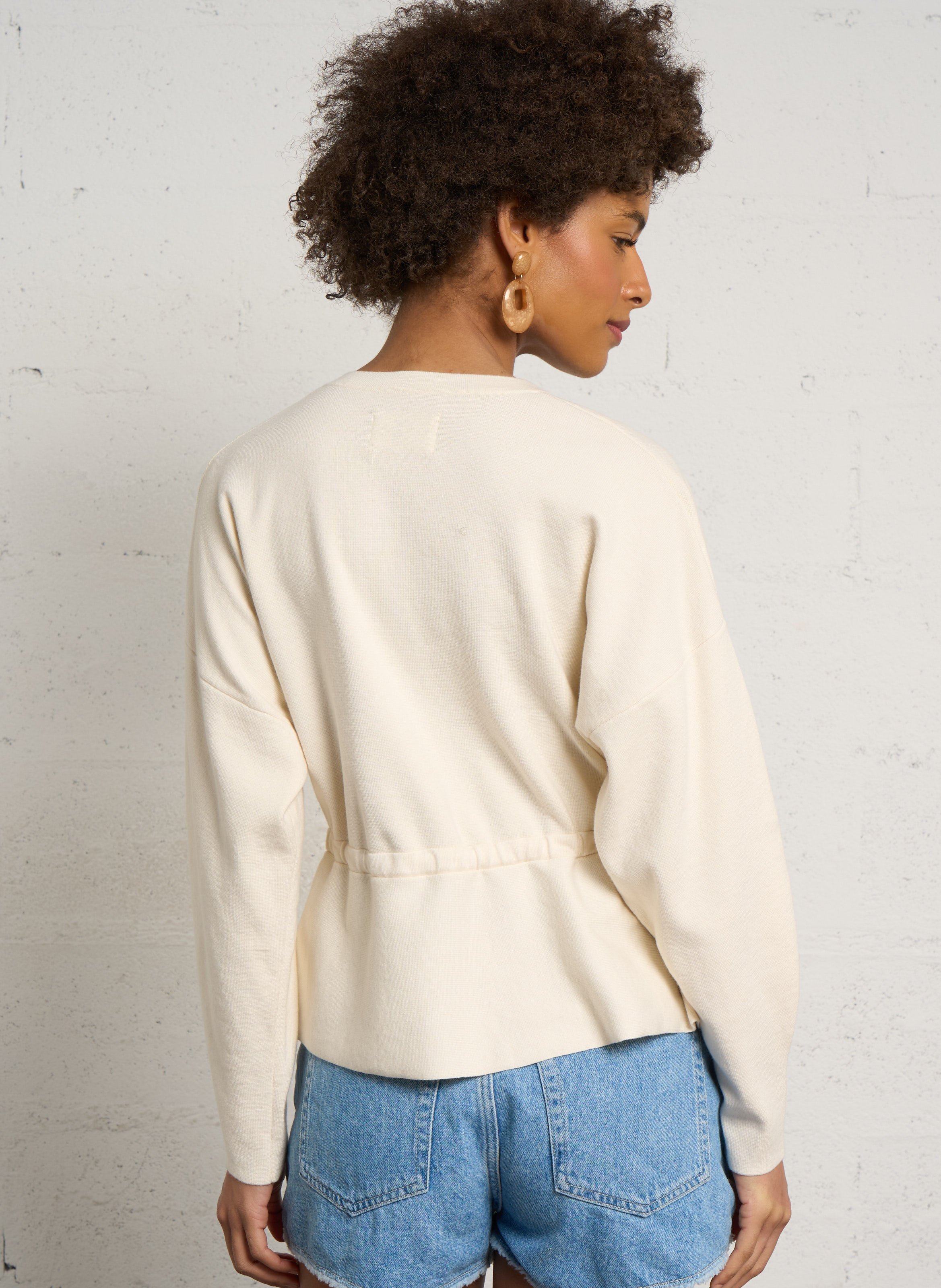 Cotton blend cardigan DES PETITS HAUTS Beige