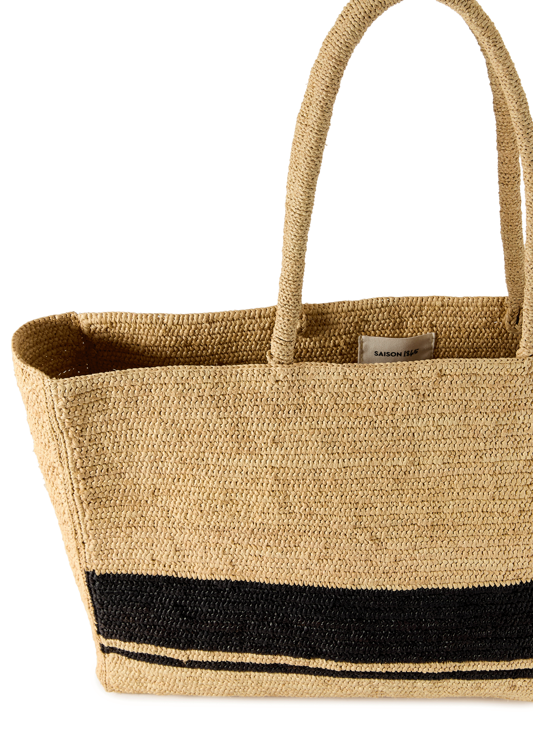 Shopper aus Bast SAISON 1865 Mehrfarbig