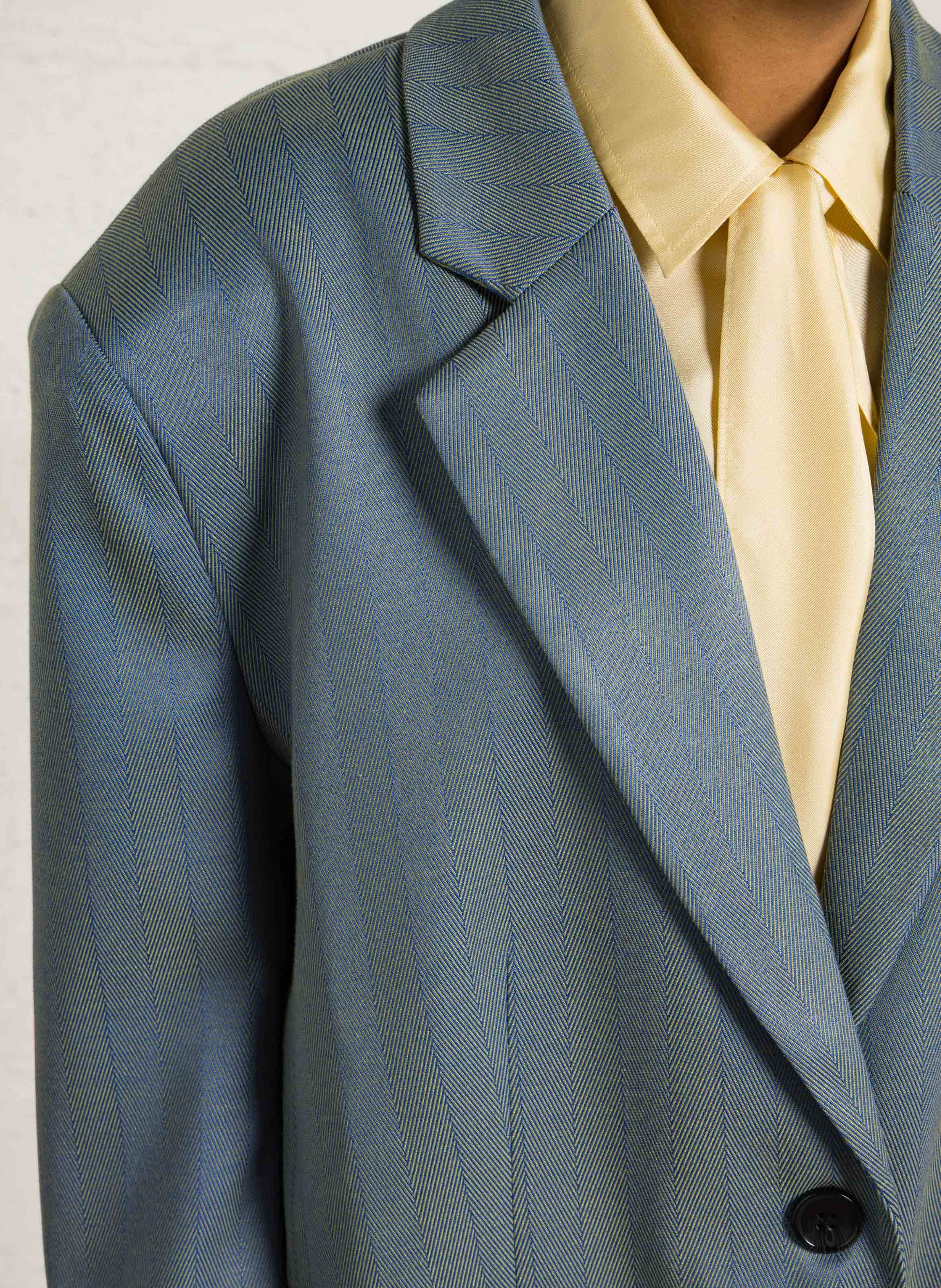 Veste tailleur imprimée oversize STELLA NOVA Bleu