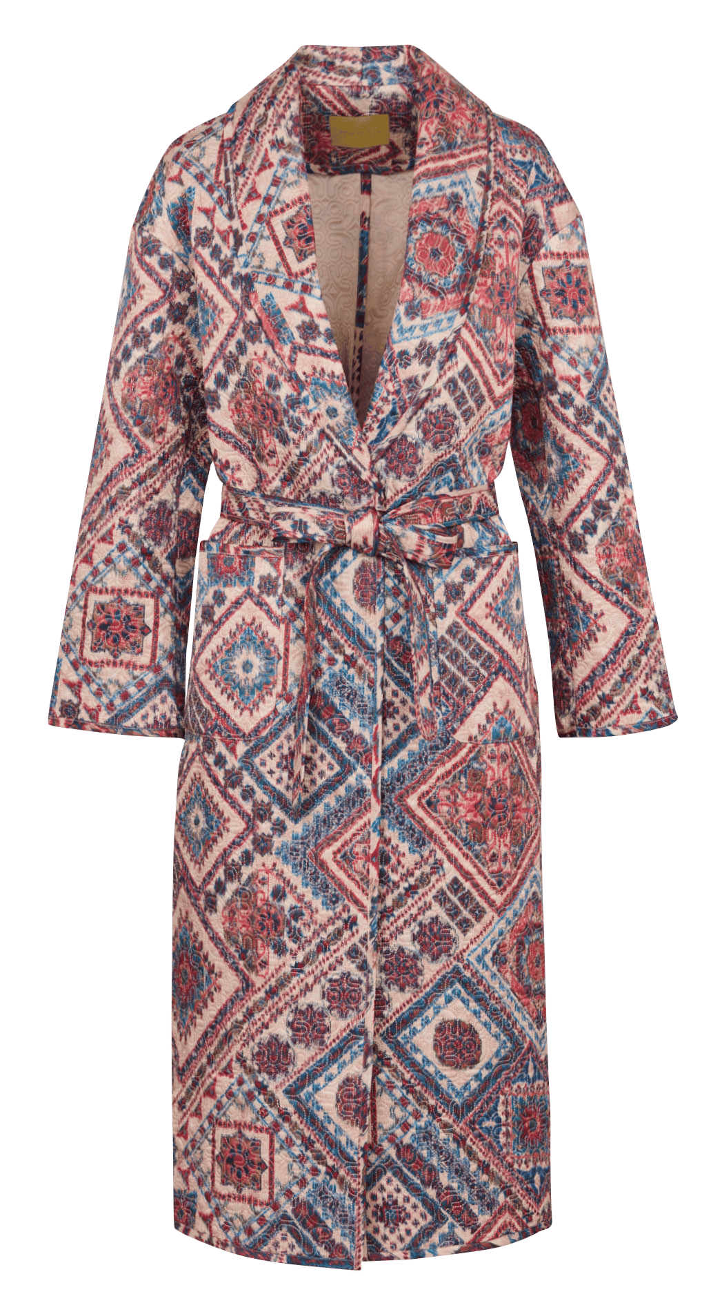 Oversized coat with shawl collar print MOMONI Pink