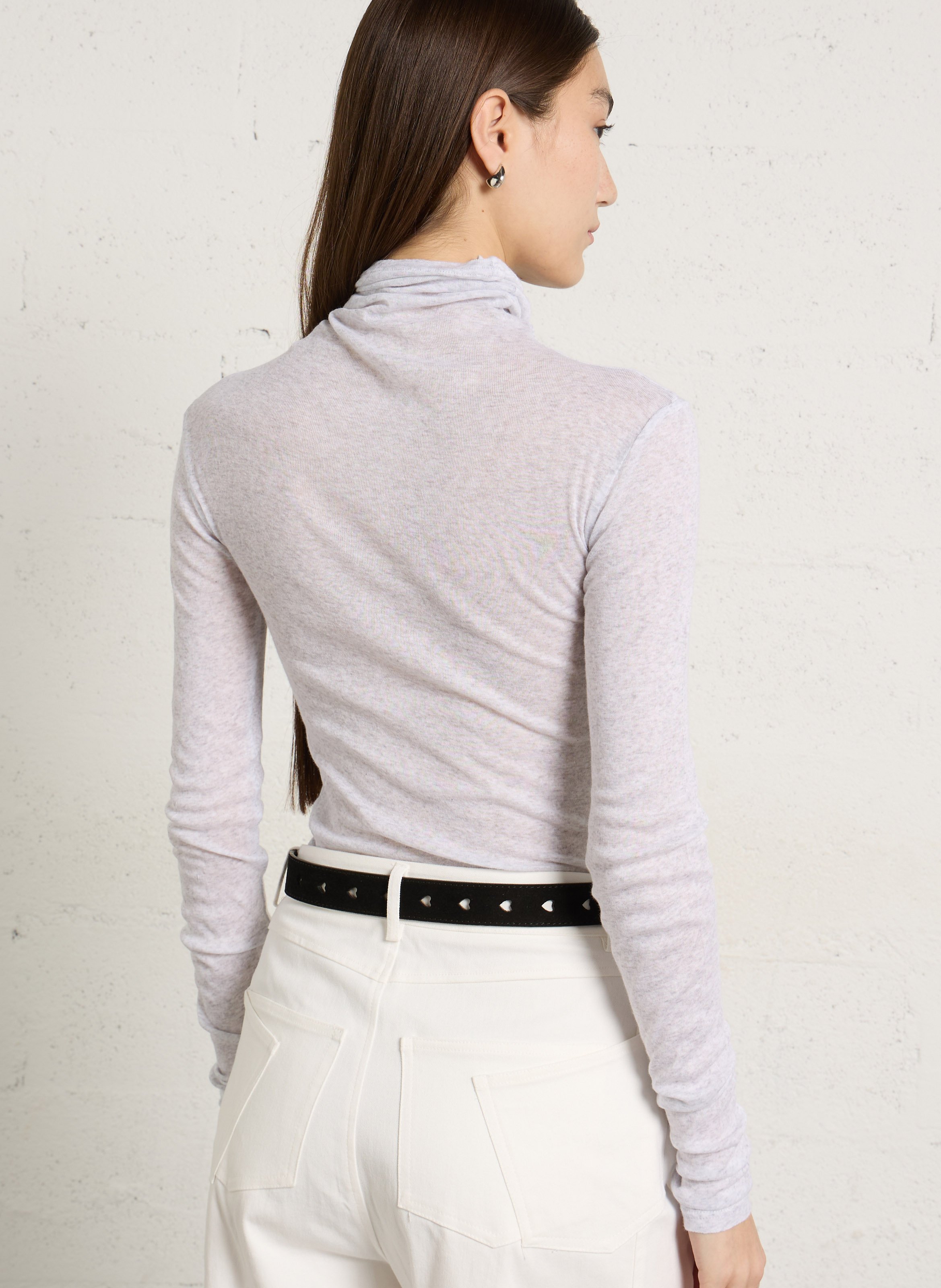 Sous-pull ajusté en jersey de coton AMERICAN VINTAGE Gris