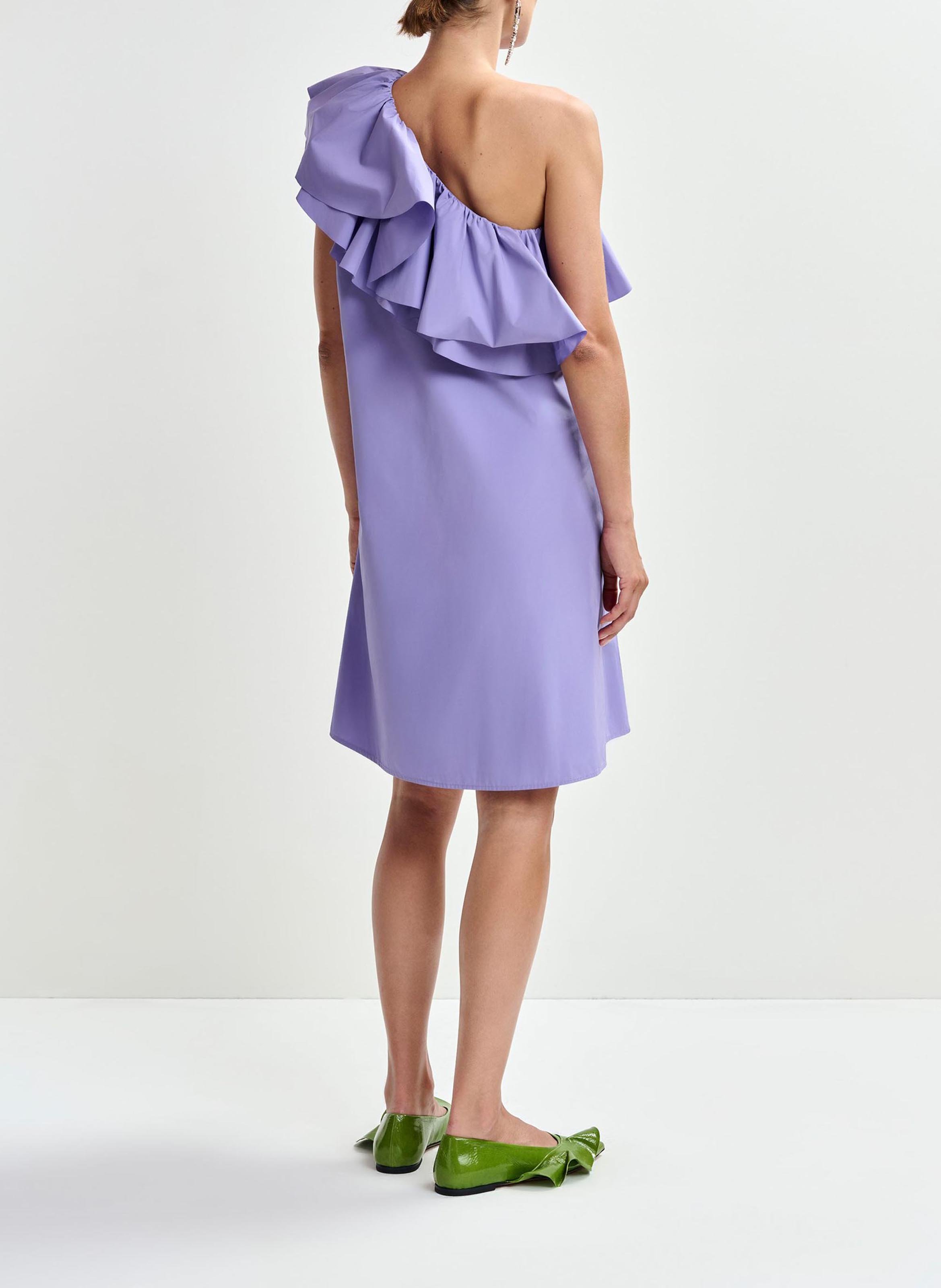 Robe courte col asymétrique ESSENTIEL ANTWERP Violet