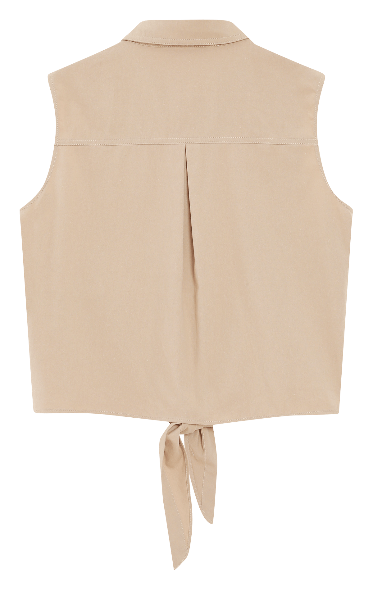 Chemise droite col classique en coton GRACE ET MILA Beige